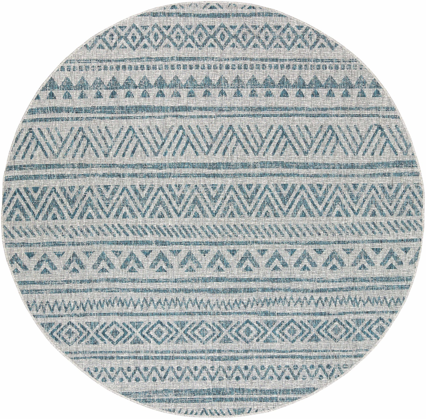 Novato Aqua All Over Pattern Performance Outdoor Rug - Ornate Home