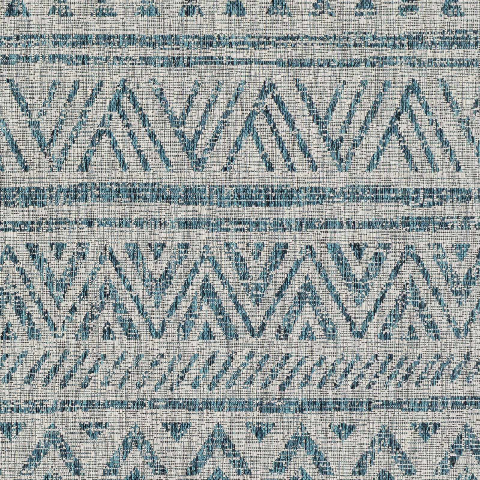 Novato Aqua All Over Pattern Performance Outdoor Rug - Ornate Home
