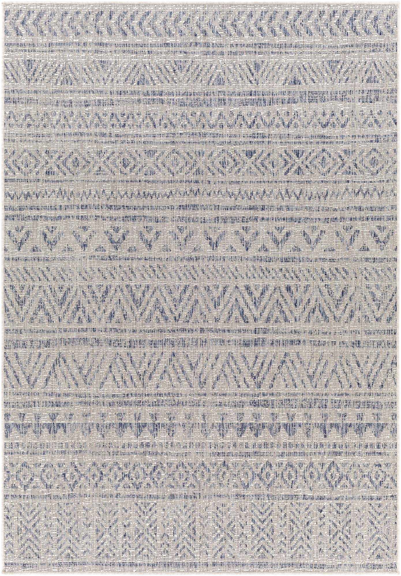 Novato Gray All Over Pattern Performance Outdoor Rug - Clearance - Ornate Home