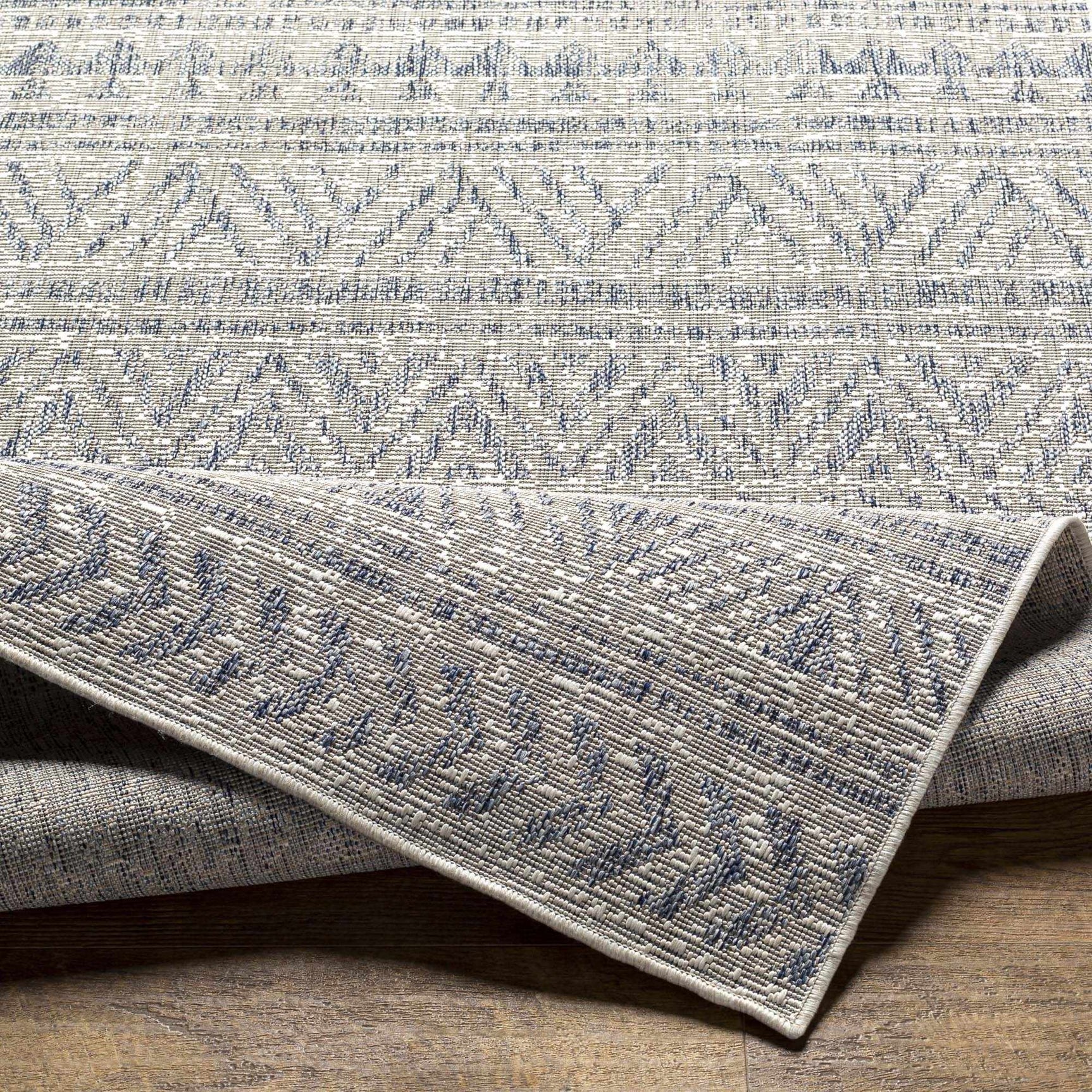Novato Gray All Over Pattern Performance Outdoor Rug - Clearance - Ornate Home