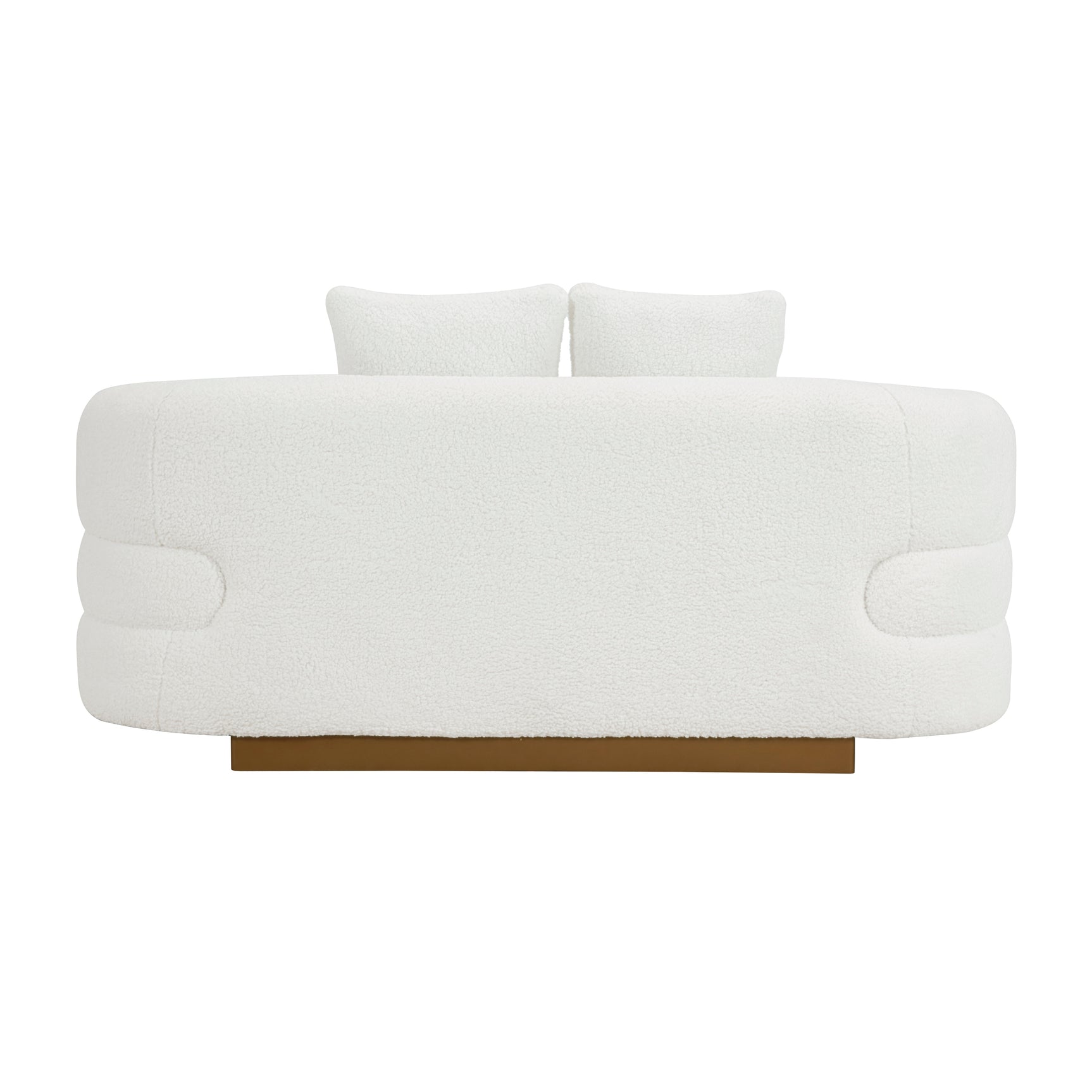 Novella White Boucle Loveseat - Ornate Home