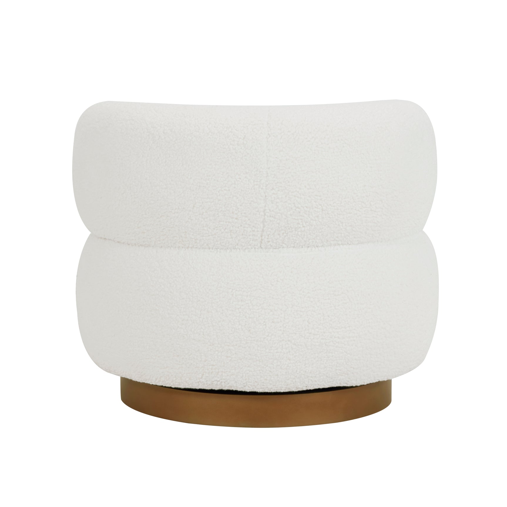Novella White Boucle Swivel Chair - Ornate Home