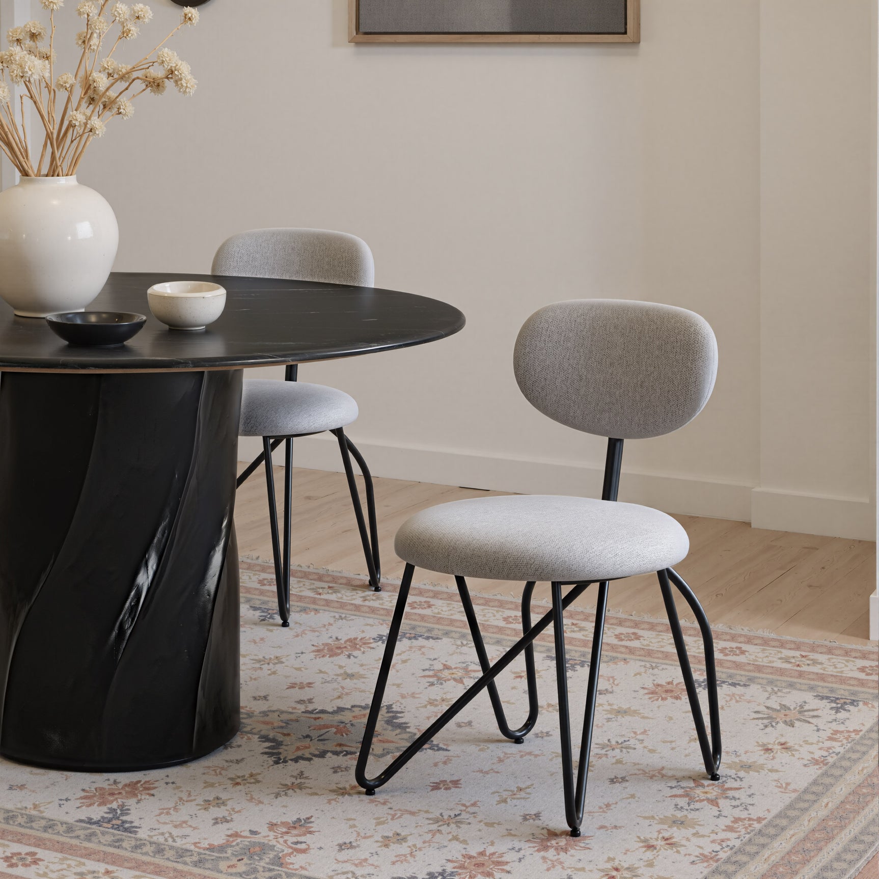 Novi Dove Gray Dining Chair (Set of 2) - Ornate Home
