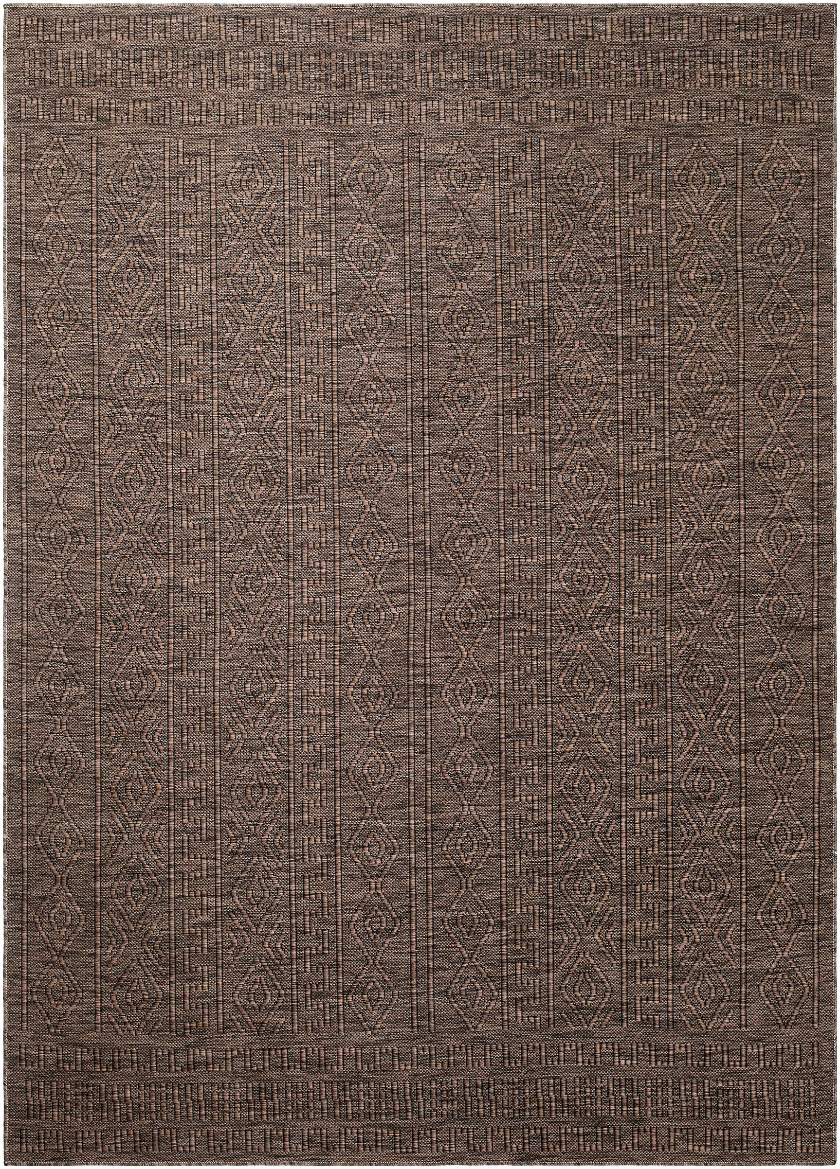 Nuela Dark Brown Outdoor Area Rug - Clearance - Ornate Home