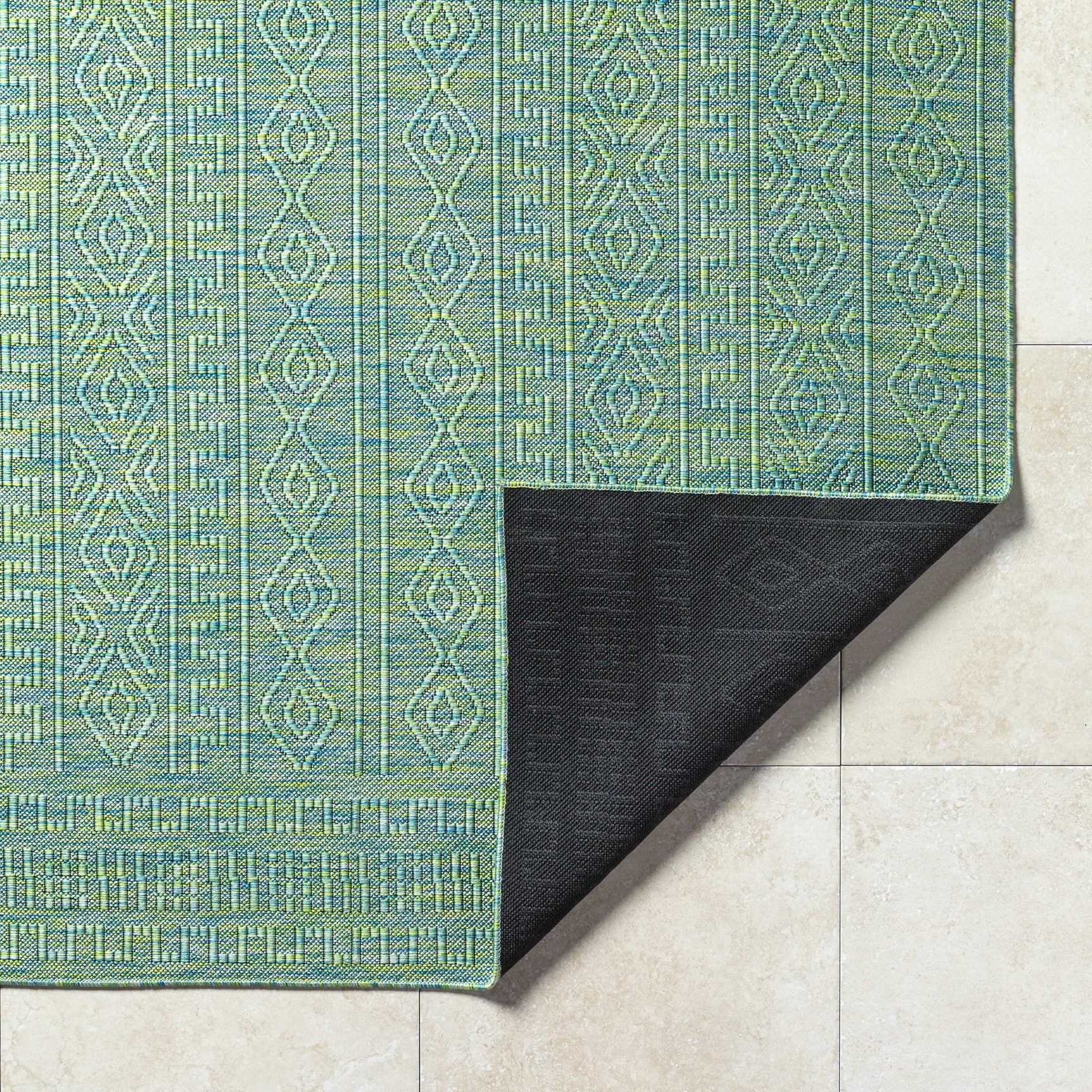 Nuela Green Outdoor Area Rug - Clearance - Ornate Home
