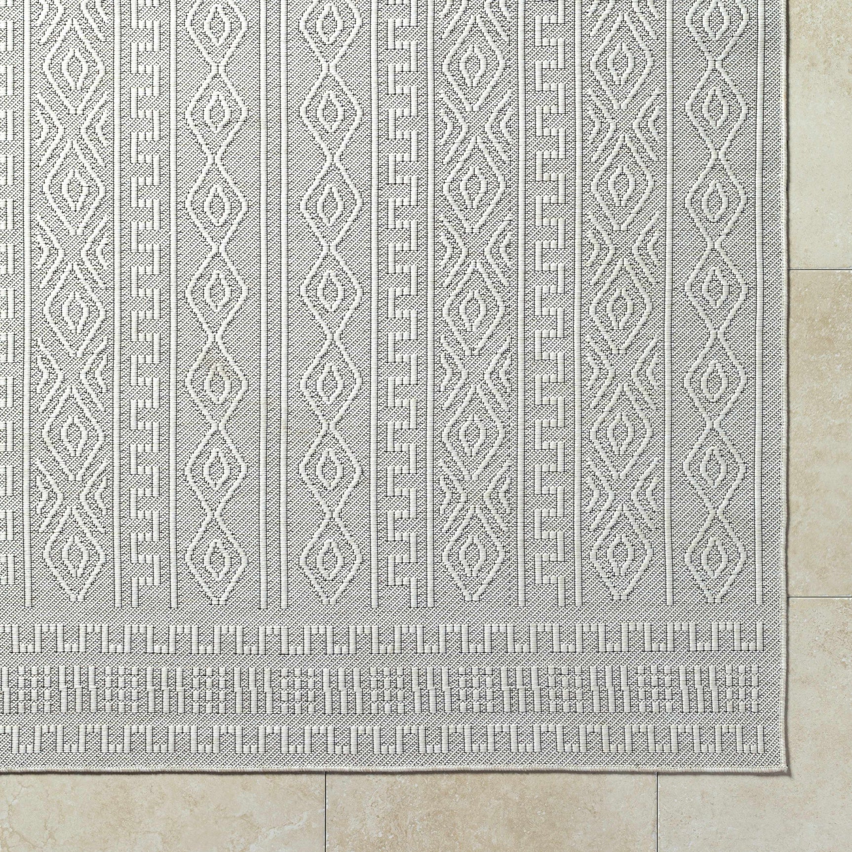 Nuela Light Gray Outdoor Area Rug - Clearance - Ornate Home