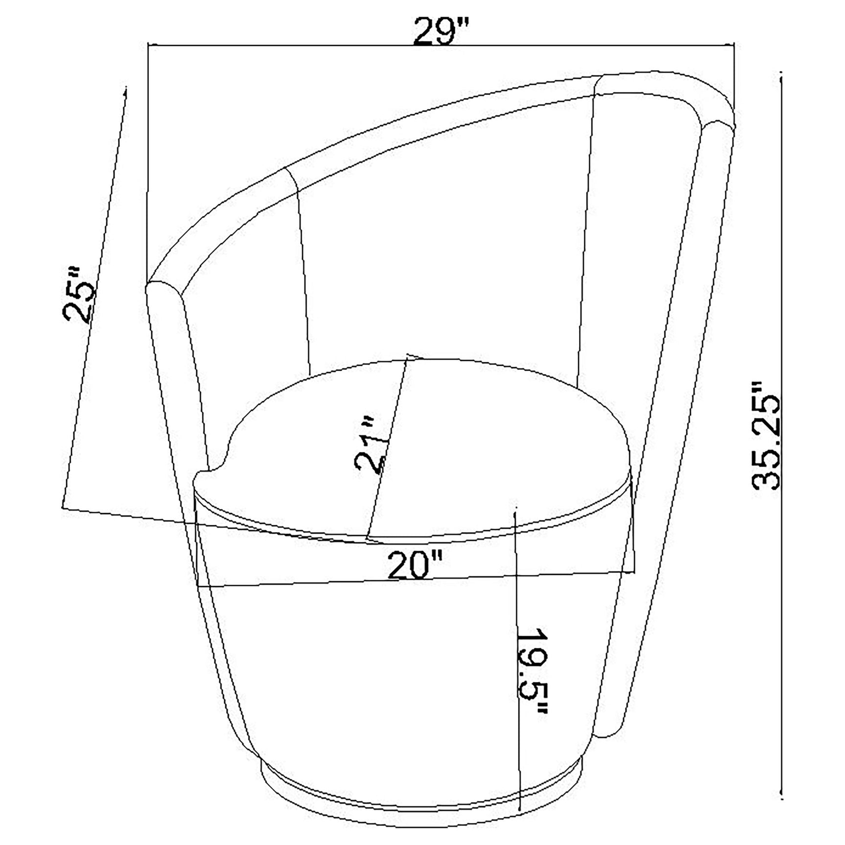 Nueva Blush Upholstered Swivel Chair Curved Backrest - Ornate Home