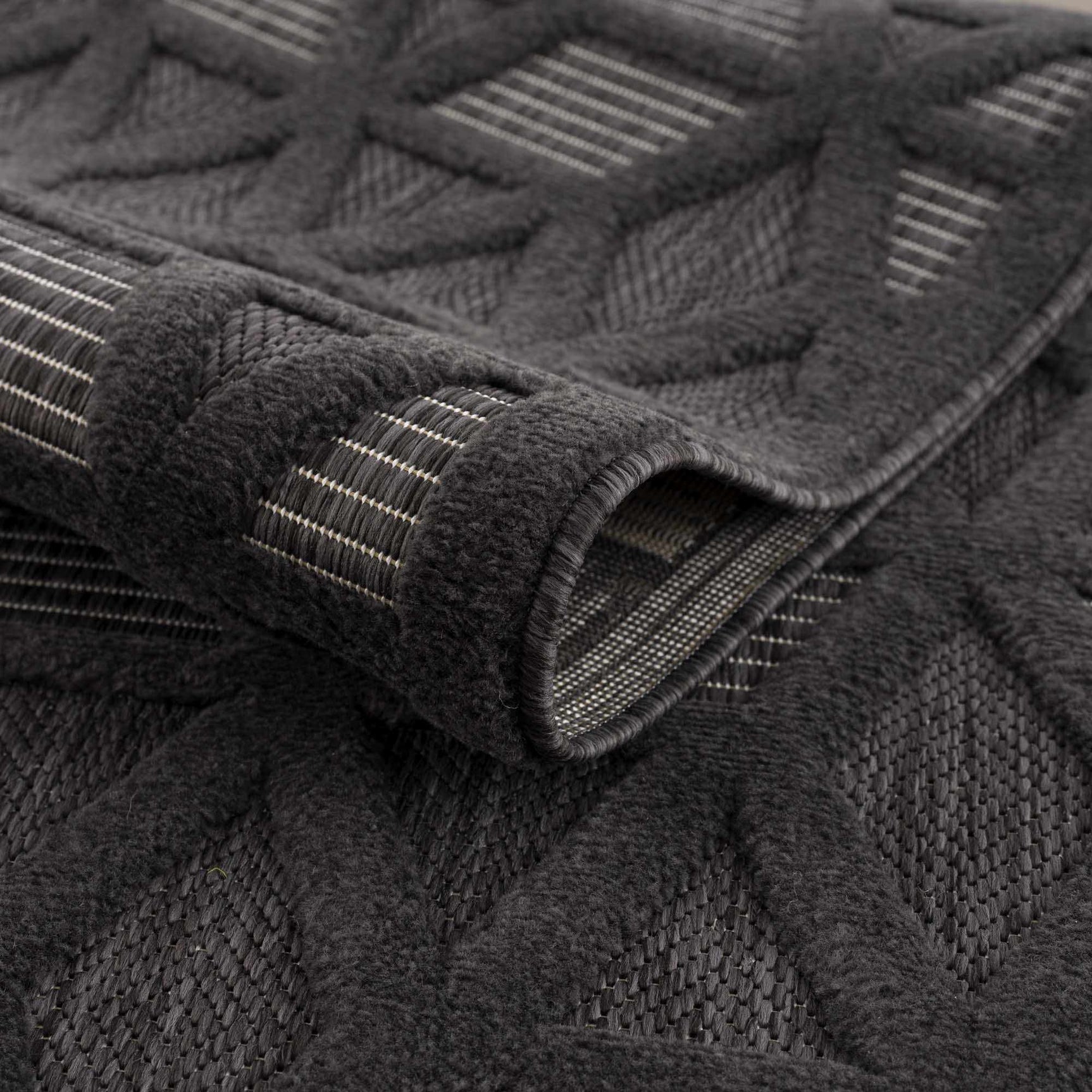 Nuri Black Outdoor Rug - Clearance - Ornate Home