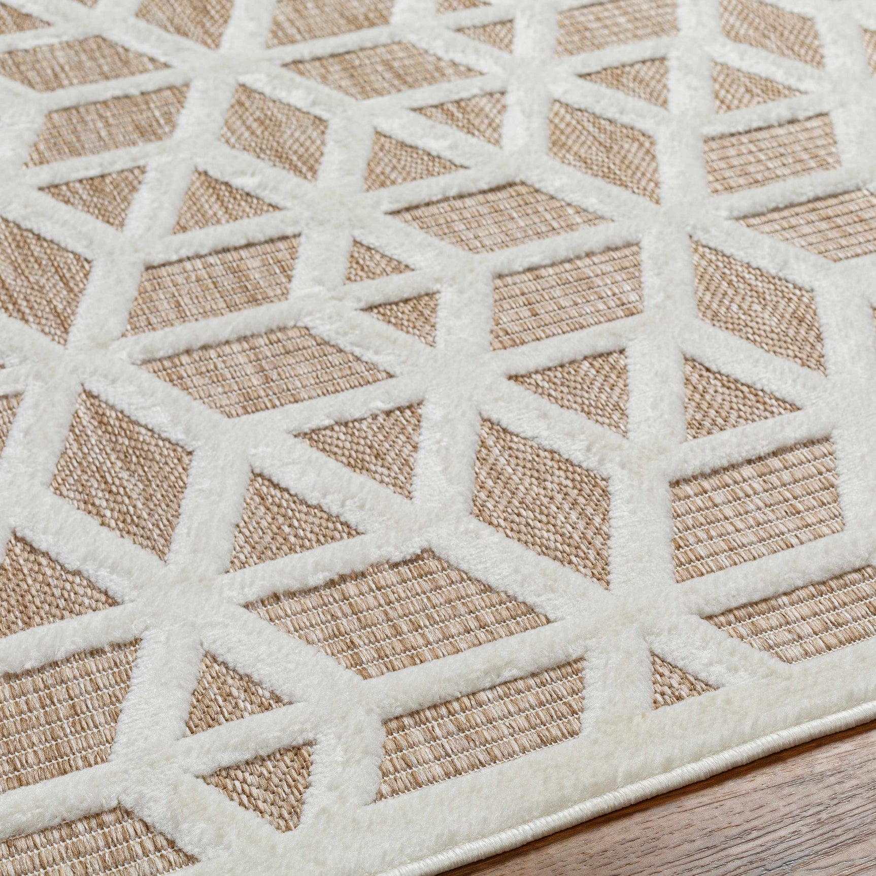 Nuri Tan Outdoor Rug - Clearance - Ornate Home