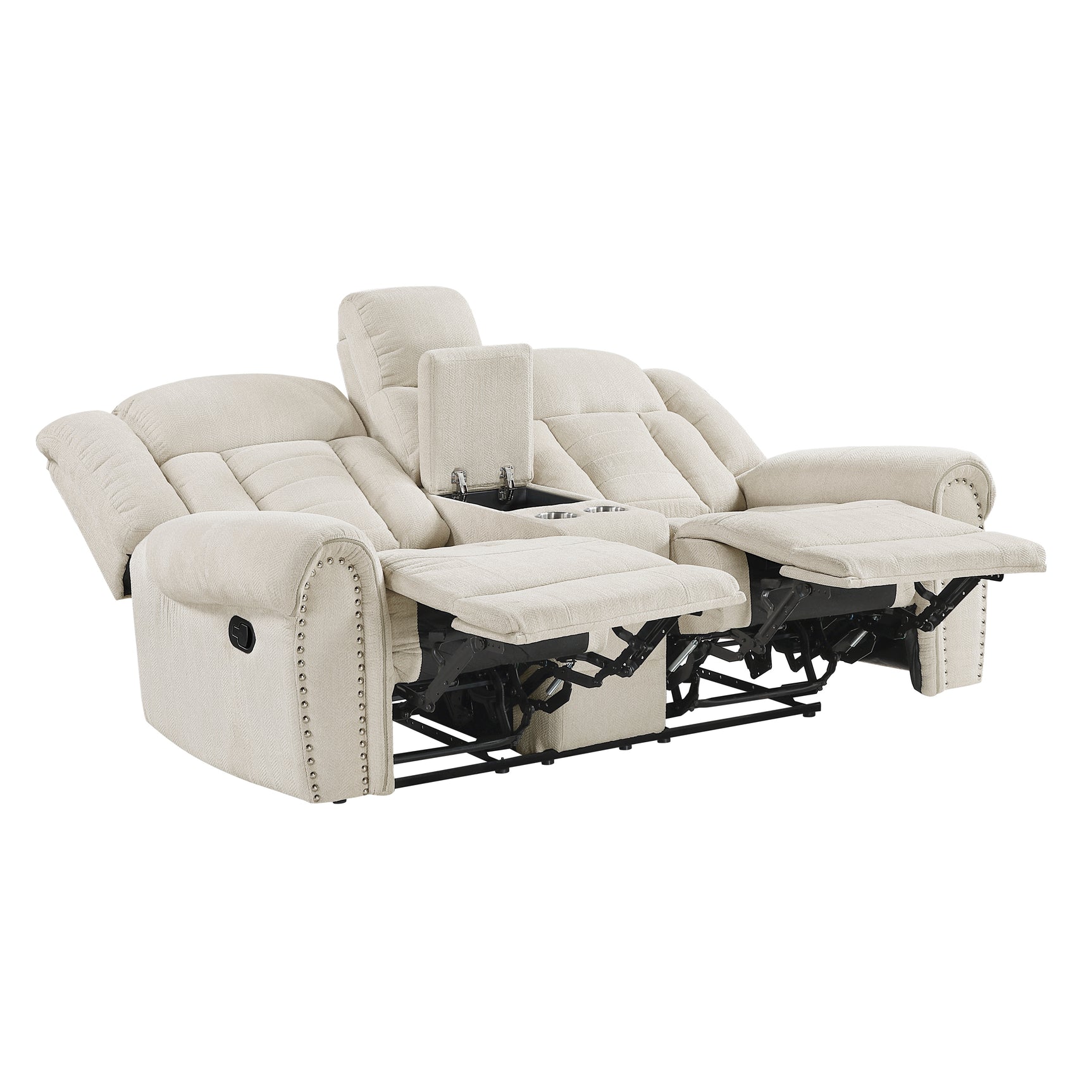 Nutmeg Beige Double Reclining Loveseat - Ornate Home