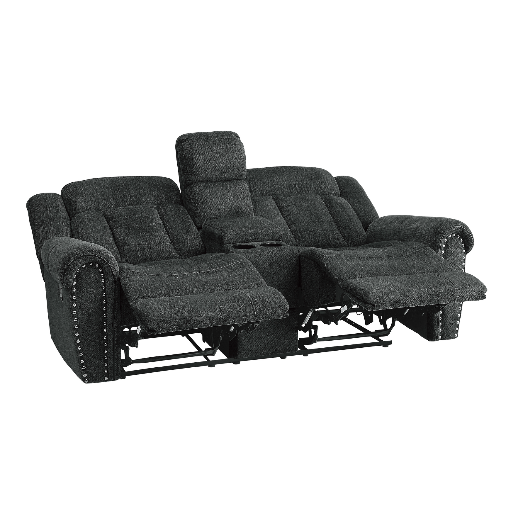 Nutmeg Charcoal Gray Sofa & Loveseat - Ornate Home