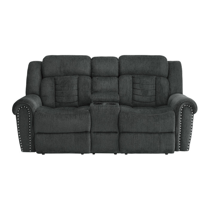 Nutmeg Gray Double Reclining Loveseat - Ornate Home