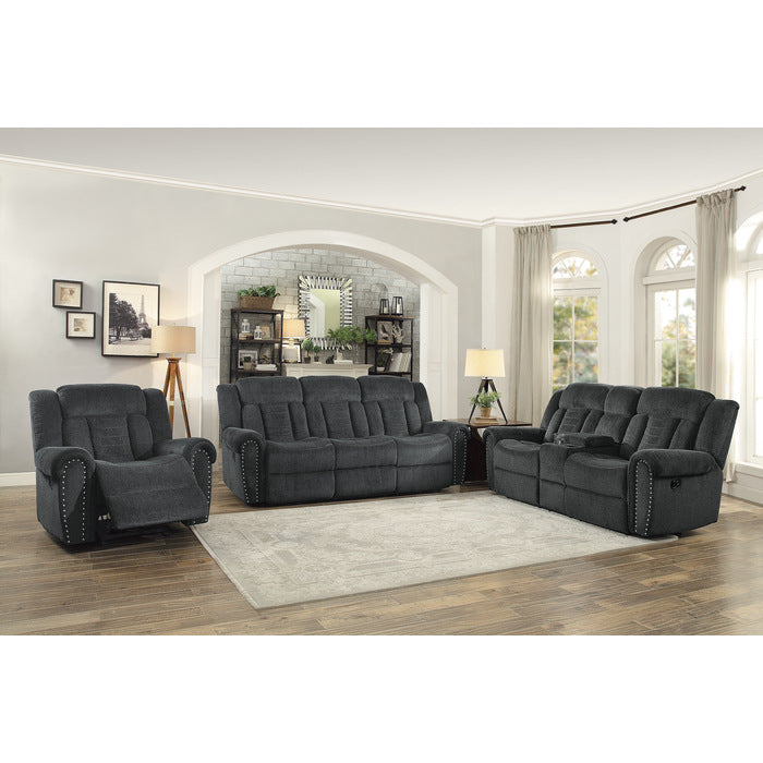 Nutmeg Gray Double Reclining Loveseat - Ornate Home