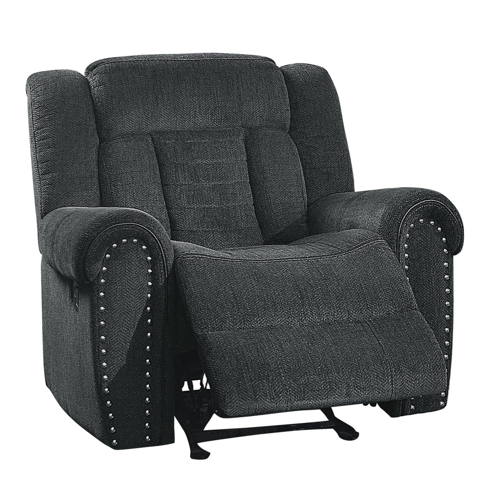 Nutmeg Gray Glider Reclining Chair - Ornate Home