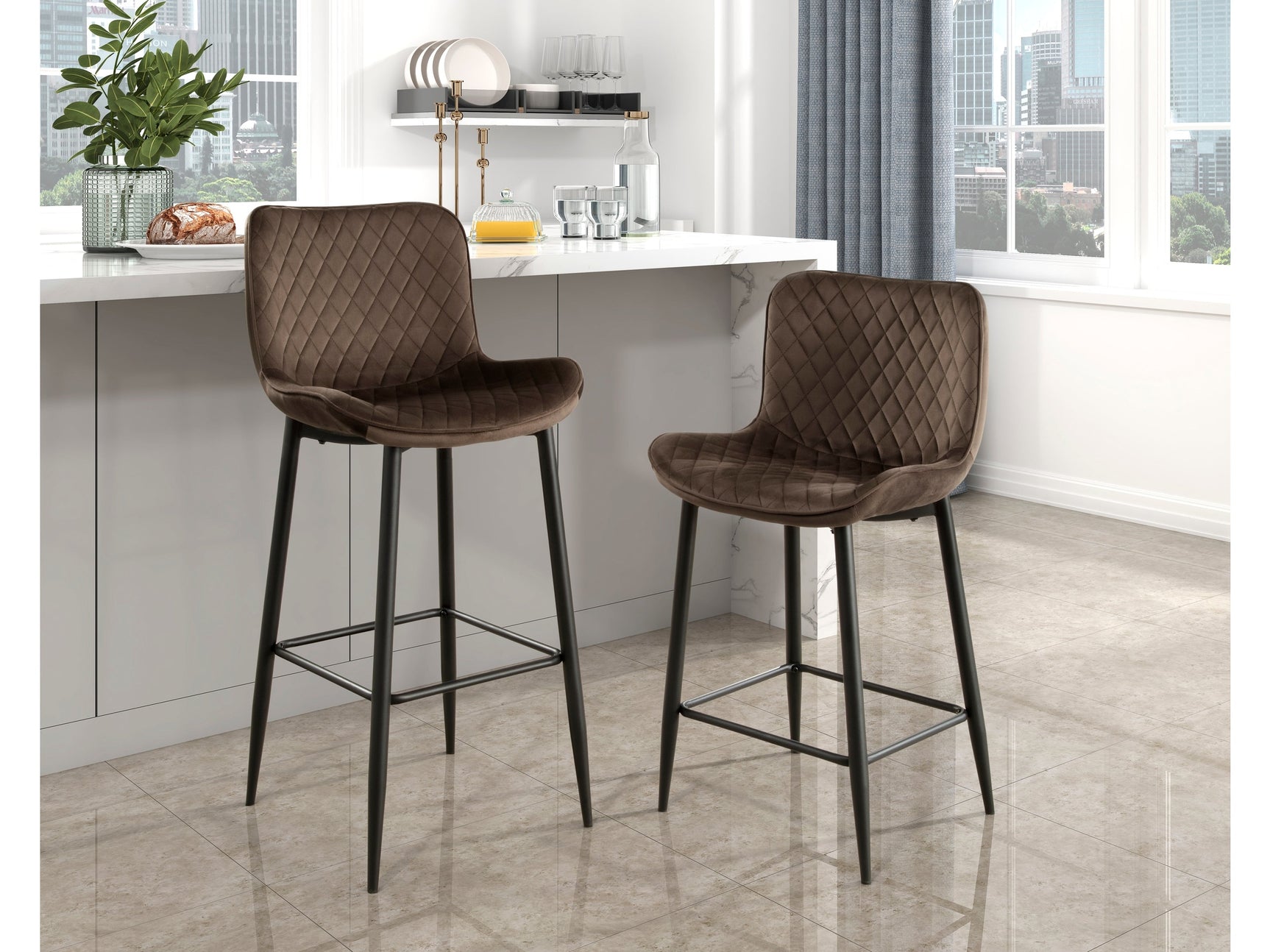 Nya Brown Pub Height Chair - Ornate Home