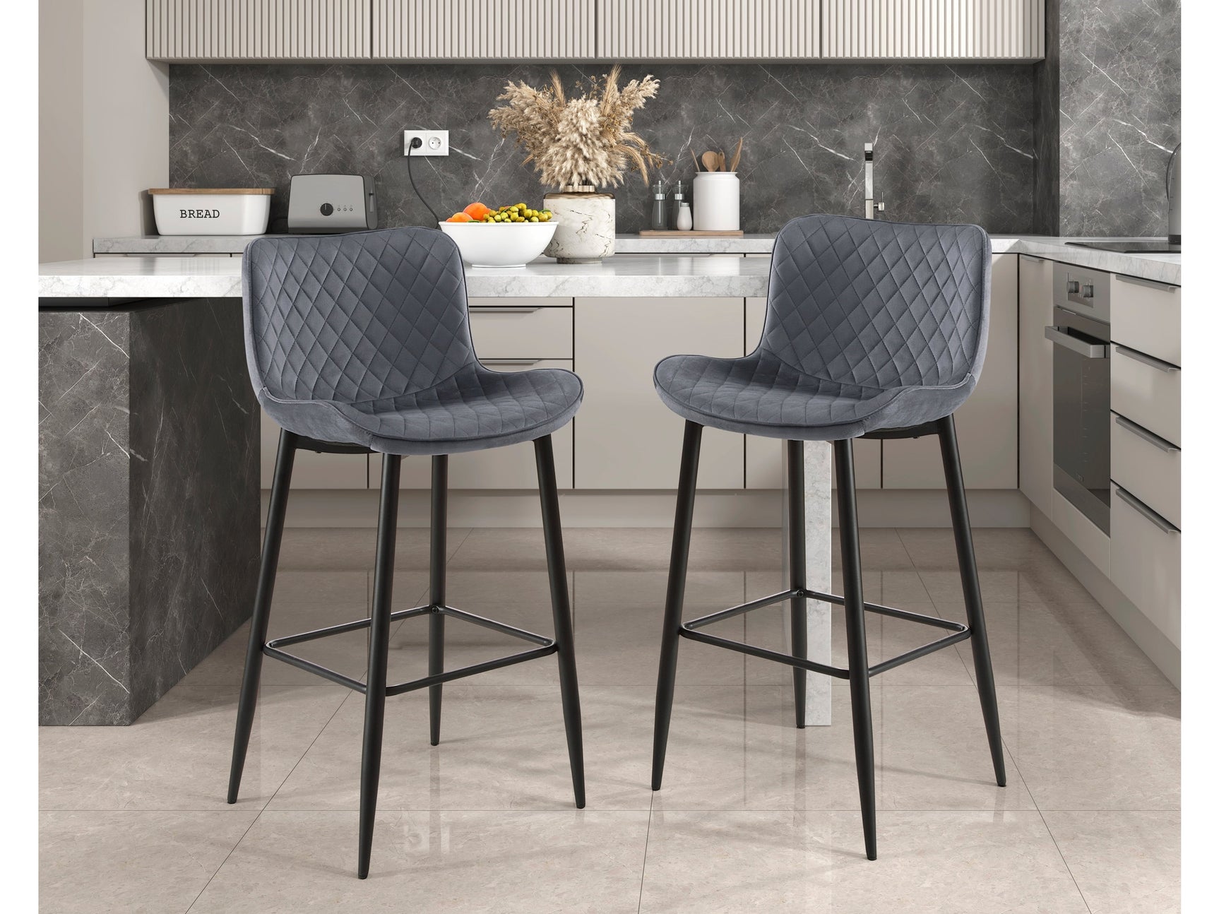 Nya Dark Gray Pub Height Chair - Ornate Home