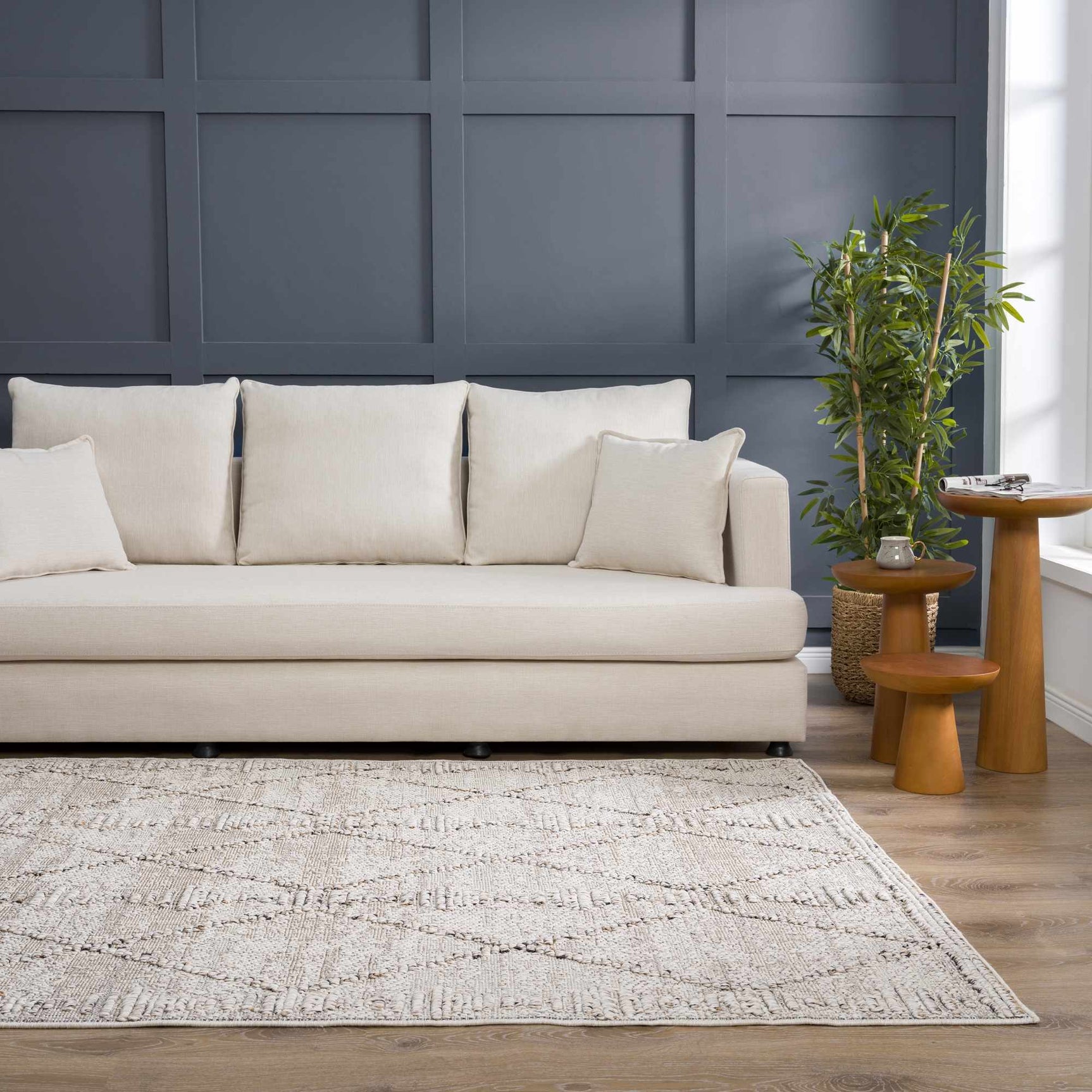 Nyla Bone Indoor & Outdoor Rug - 2x3 - Clearance - Ornate Home
