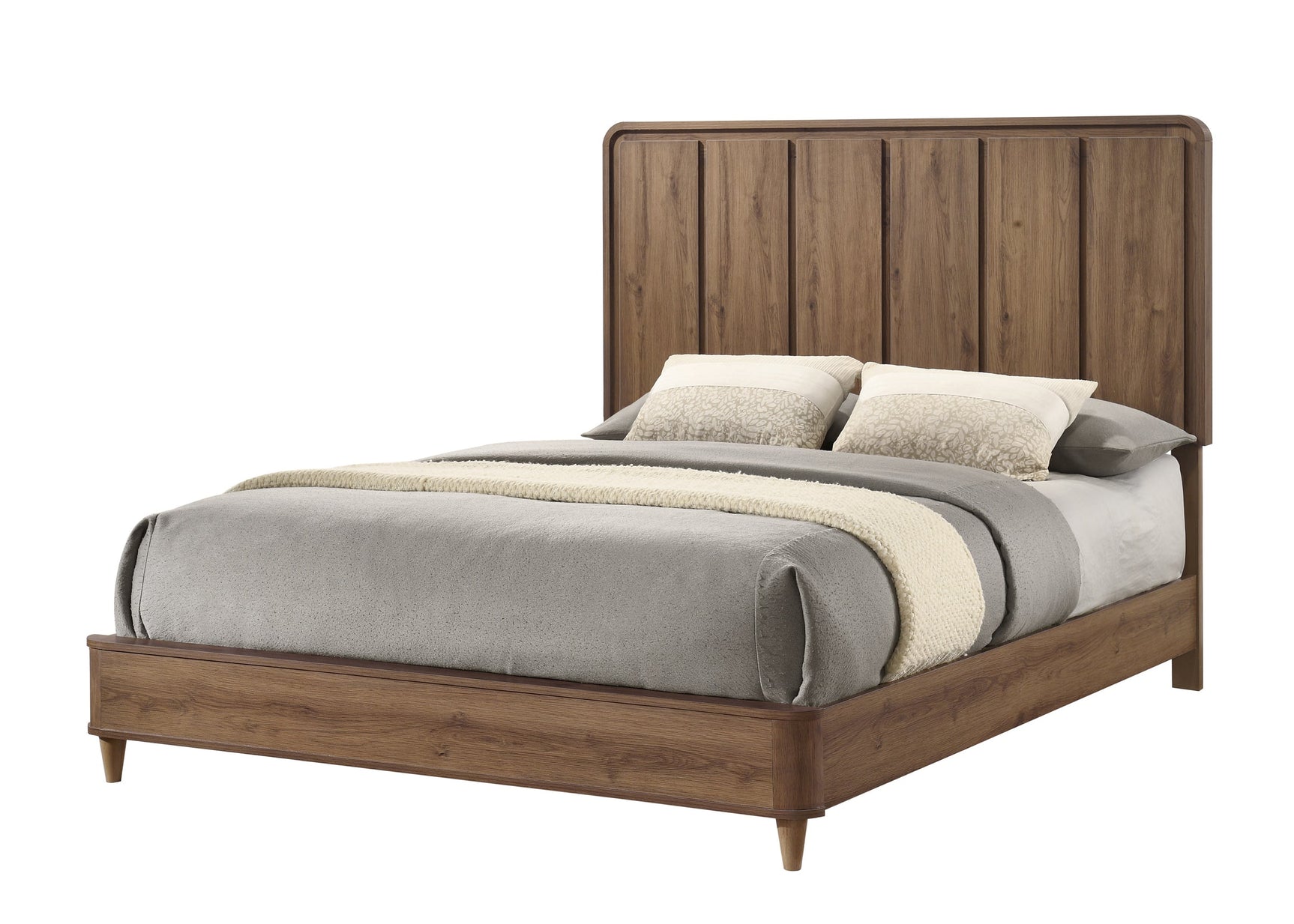 Nyomi Light Brown Queen Panel Bed - Ornate Home