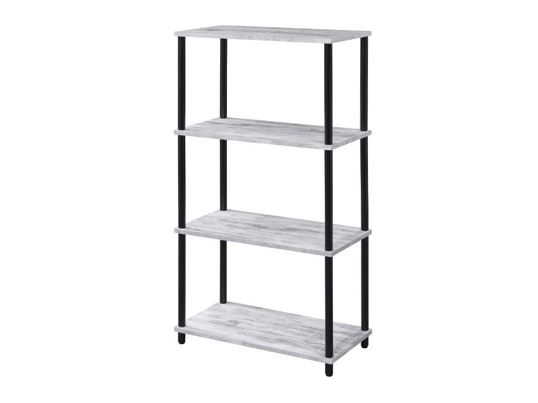 Nypho Antique White Bookshelf - Ornate Home