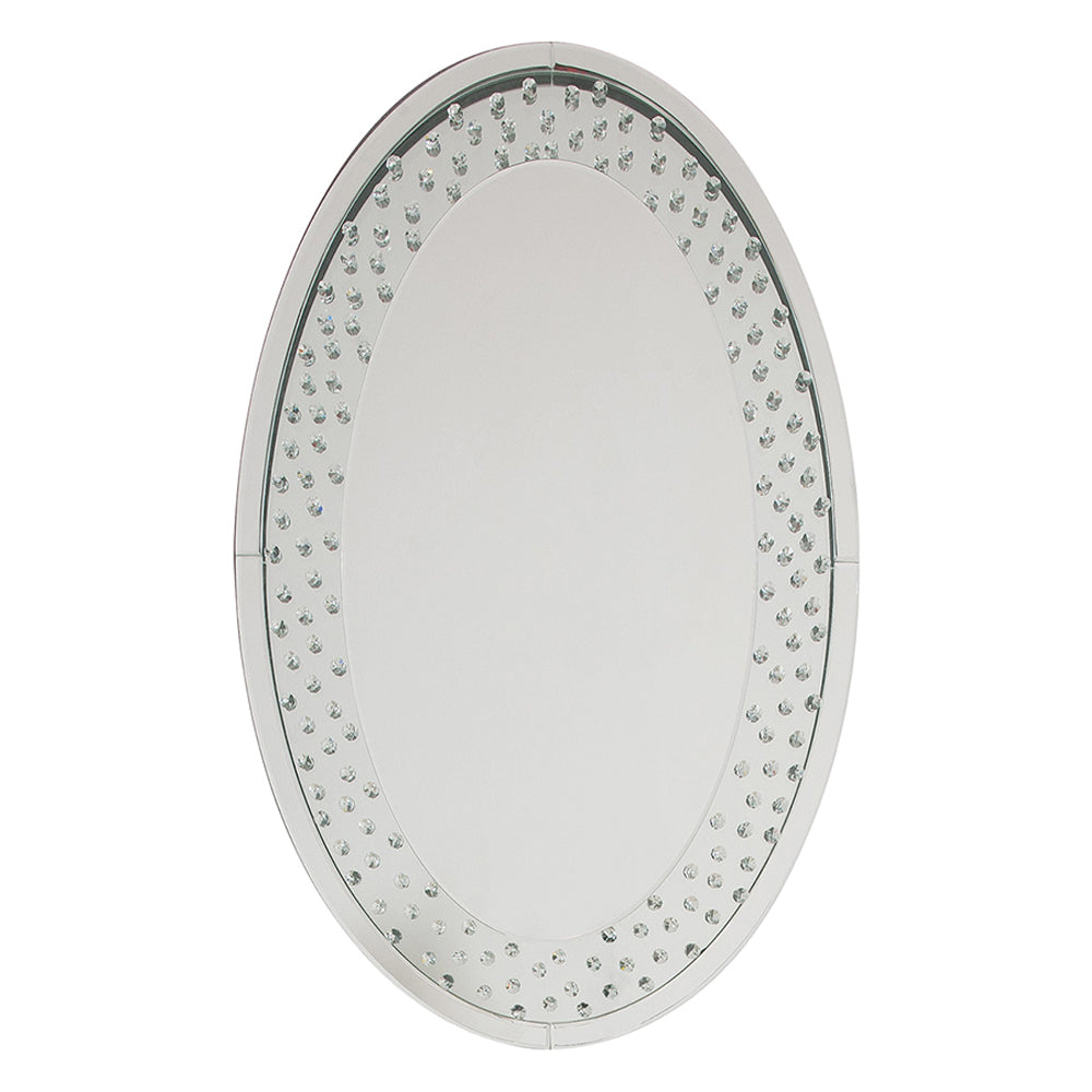 Nysa Mirrored & Faux Crystals Wall Decor - Ornate Home