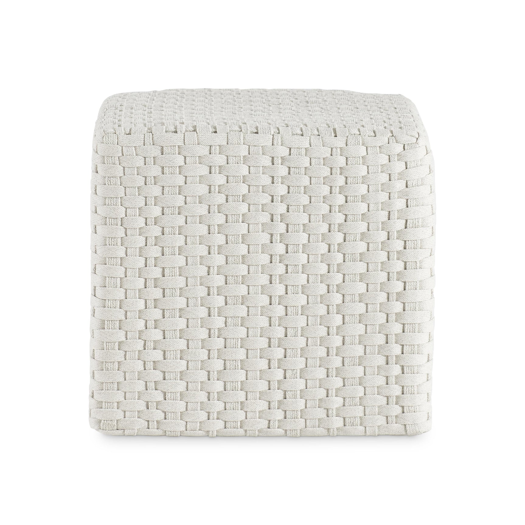 Boca White Outdoor Ottoman
