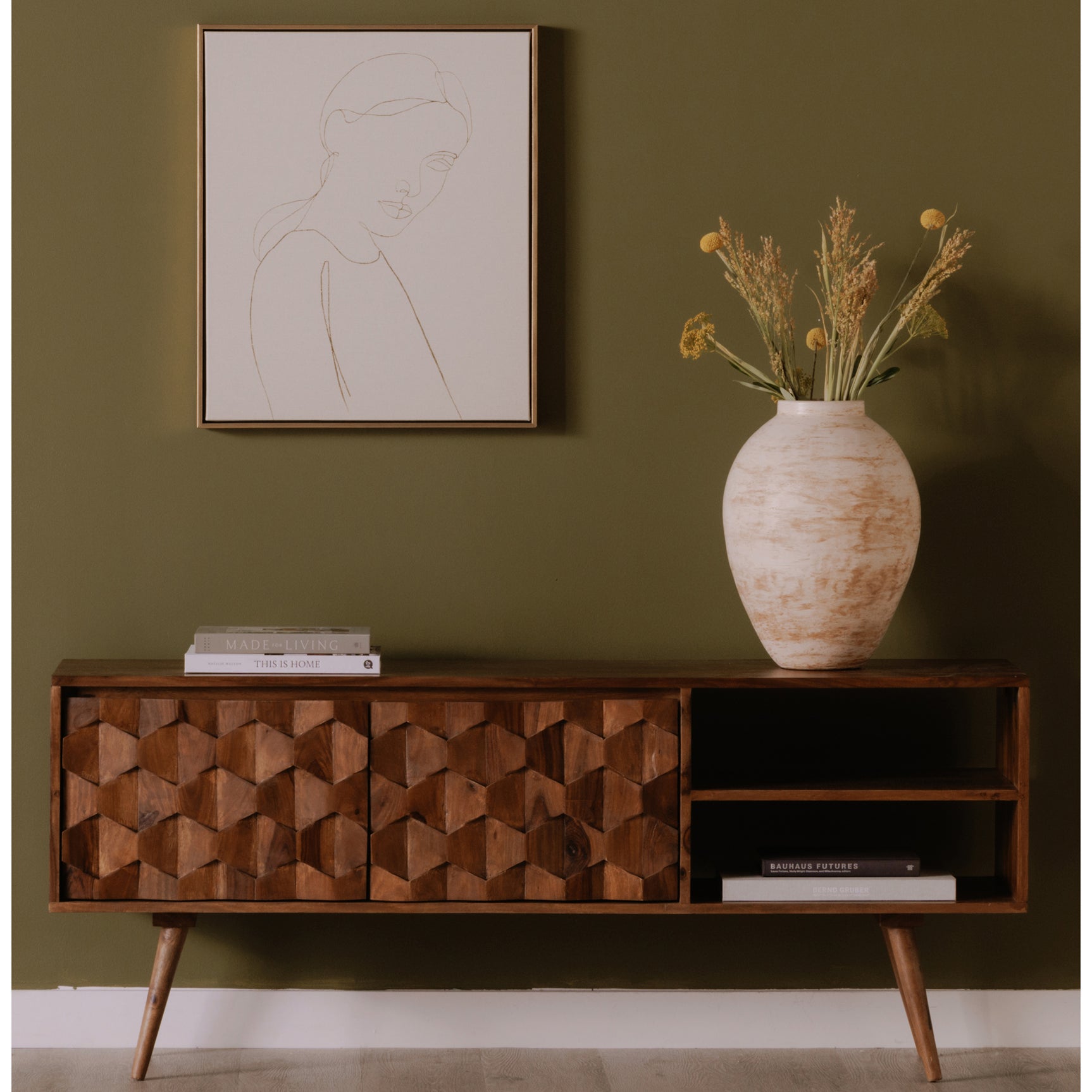 O2 Natural TV Cabinet - Ornate Home