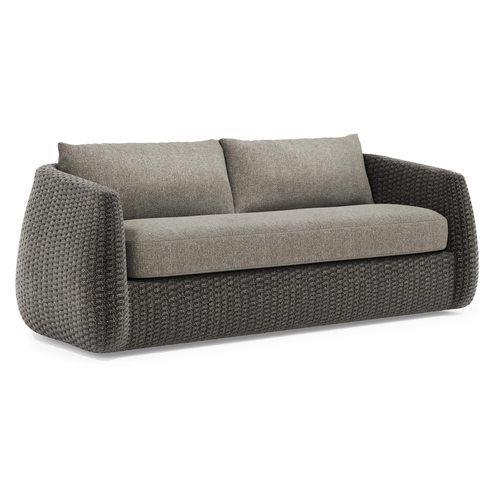 Sarene Dark Thatch Outdoor Sofa