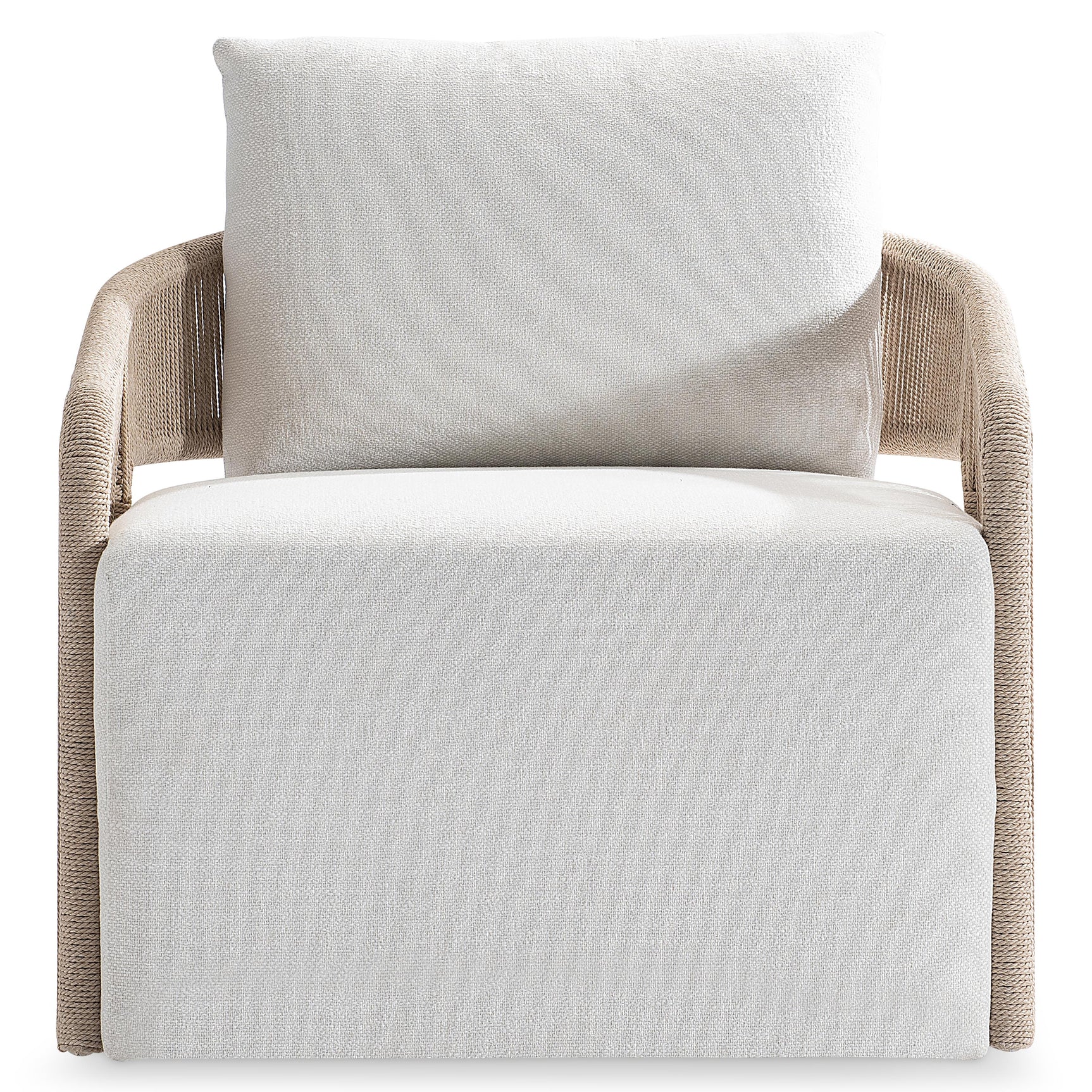 Trellis Beige Outdoor Swivel Chair