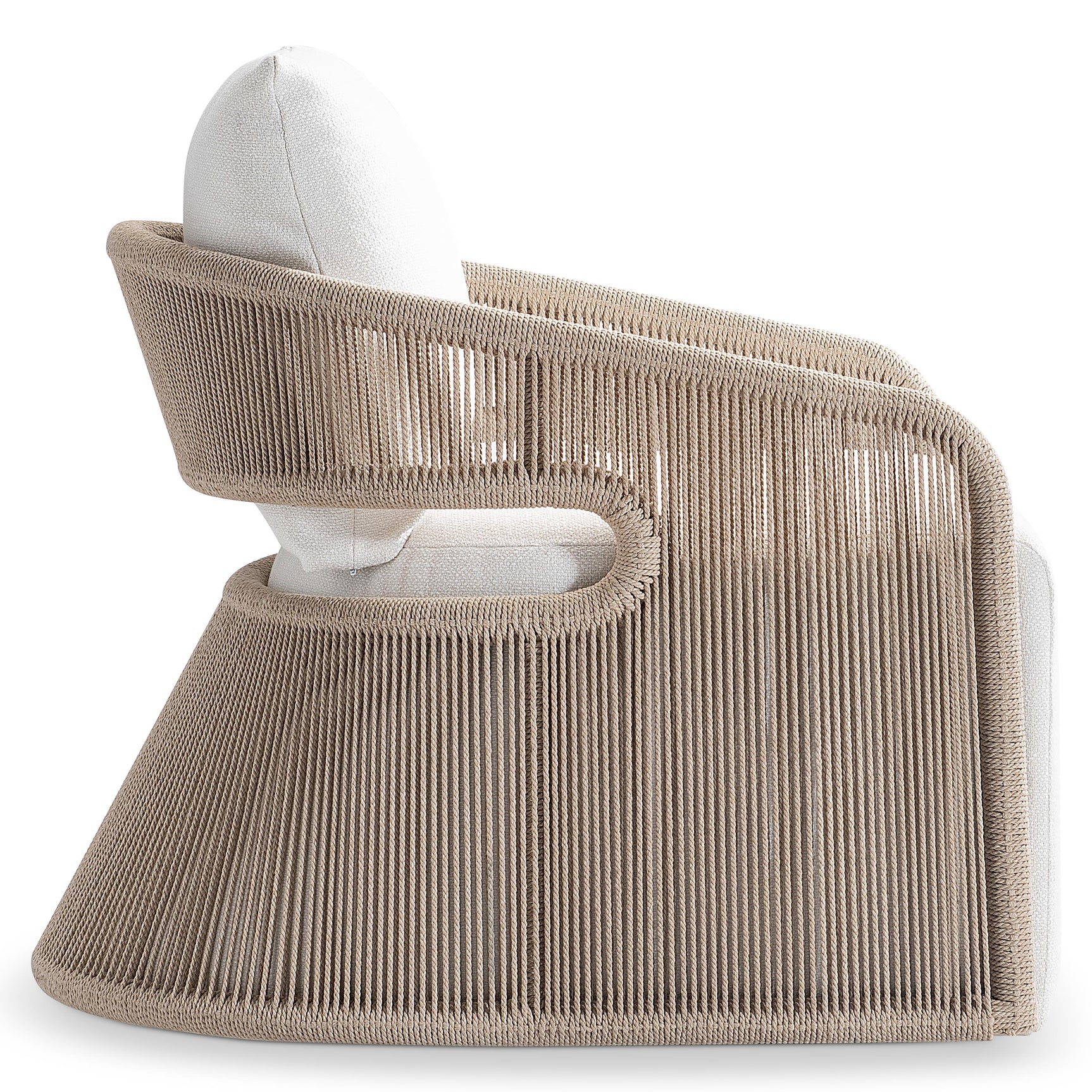 Trellis Beige Outdoor Swivel Chair