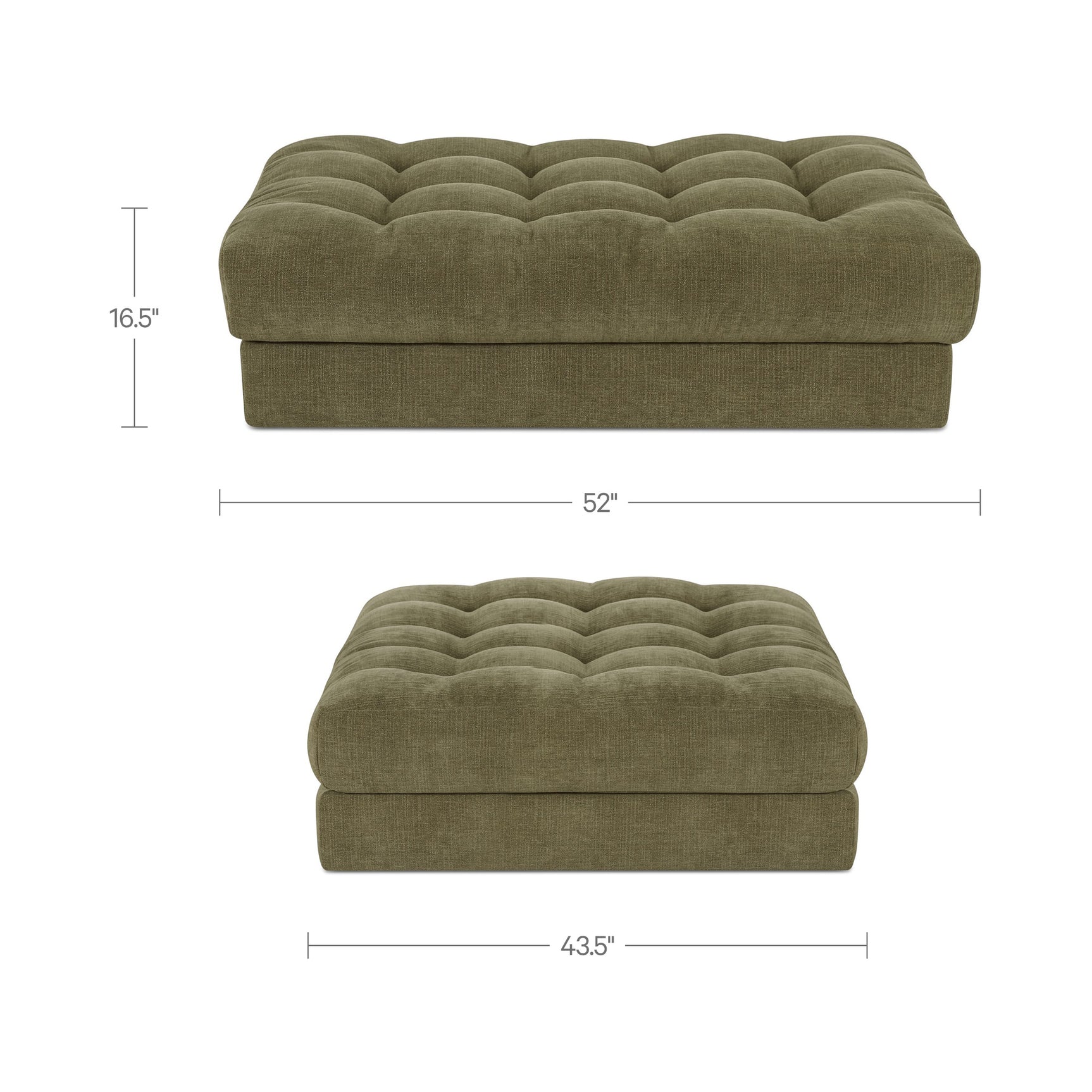 Davie Olive Ottoman