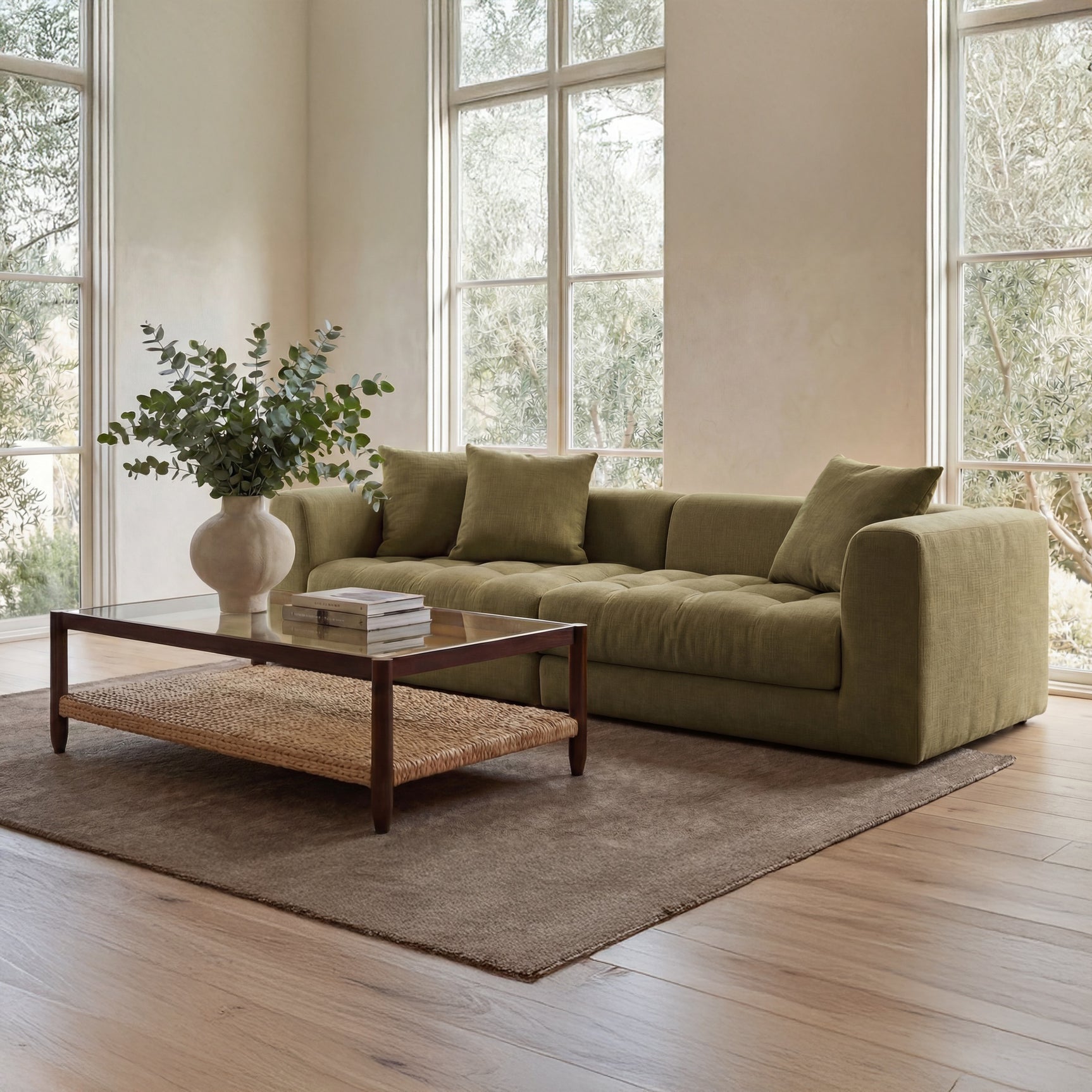 Davie Olive Modular Sofa