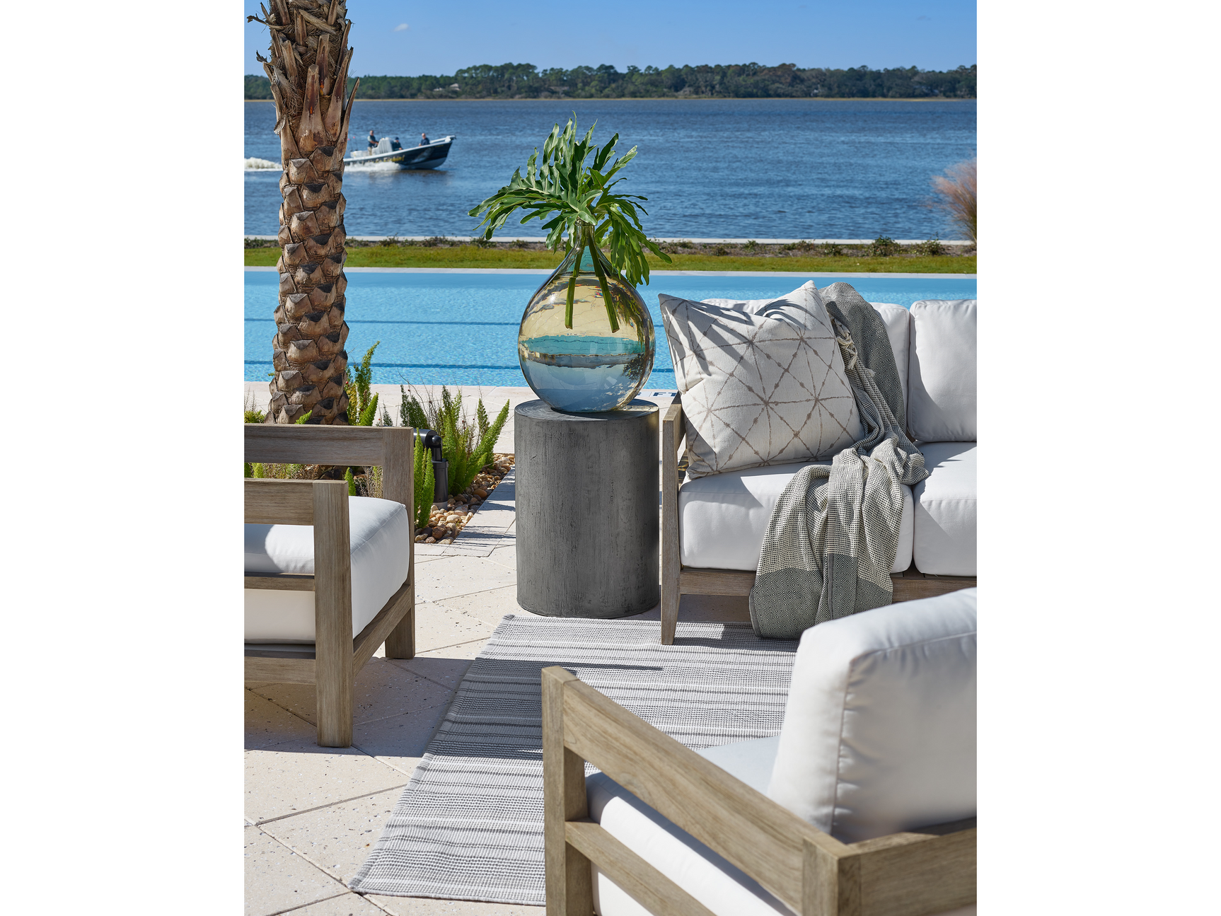 Oahu Harvested Gray Side Table - Ornate Home