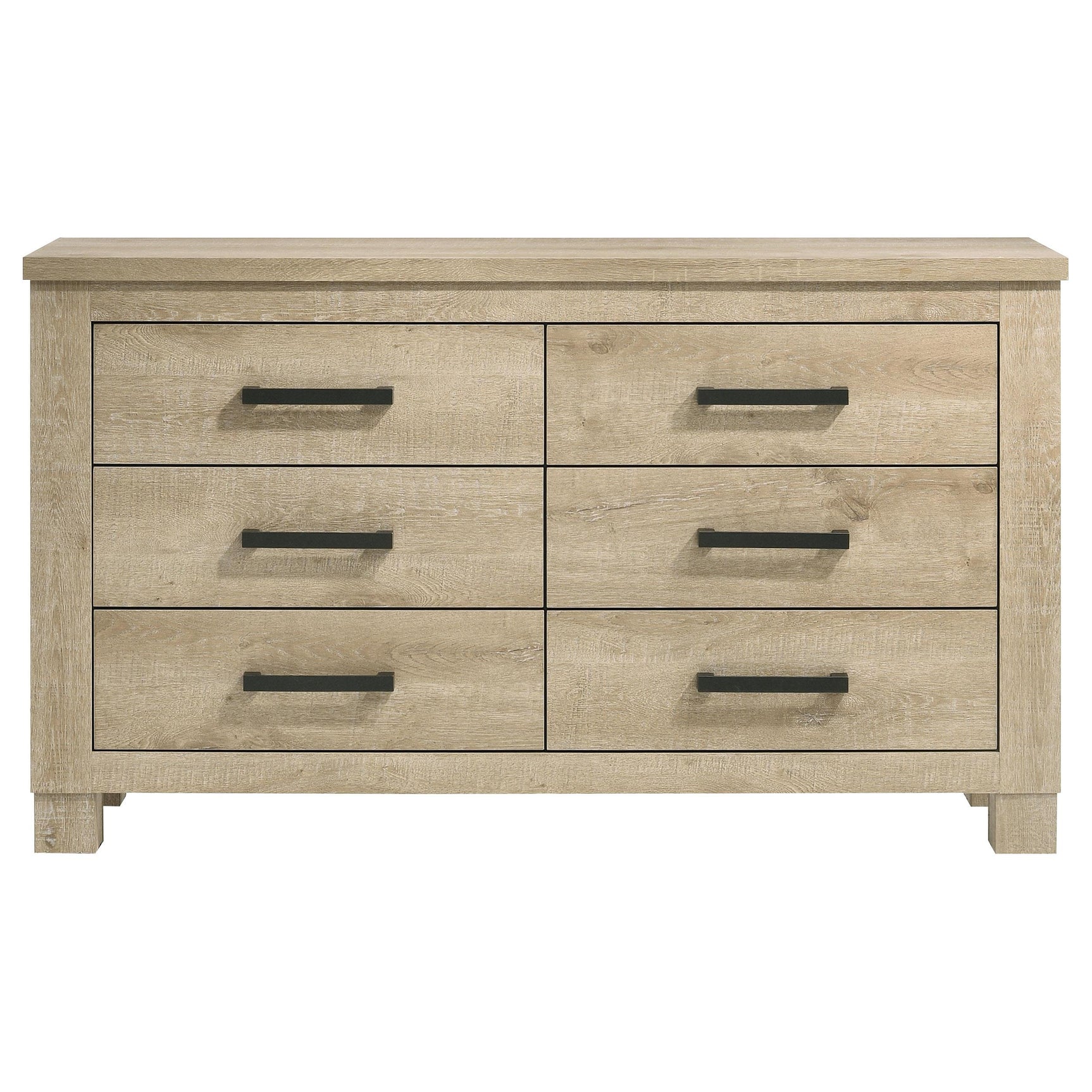 Oakglen Weathered Oak 6-drawer Bedroom Dresser - Ornate Home