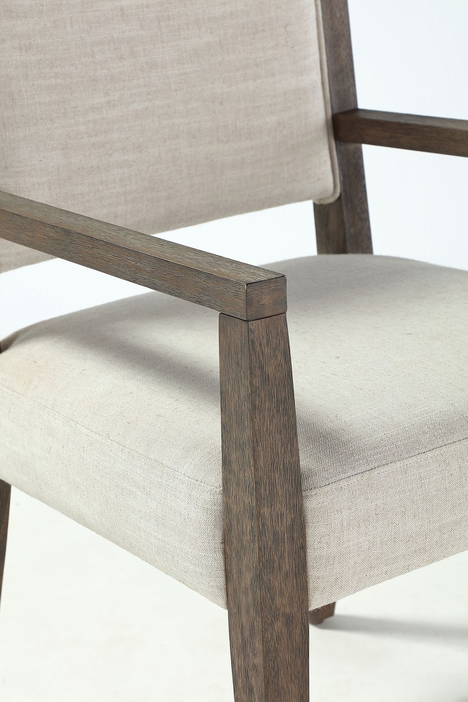 Oakland Upholstered Arm Chair in Brunette (Set of 2) - Ornate Home