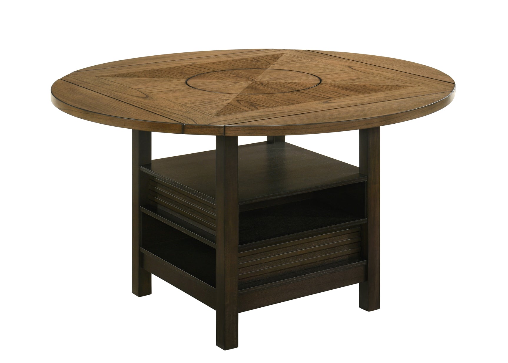 Oakly Brown Round/Square Counter Height Dining Set - Ornate Home