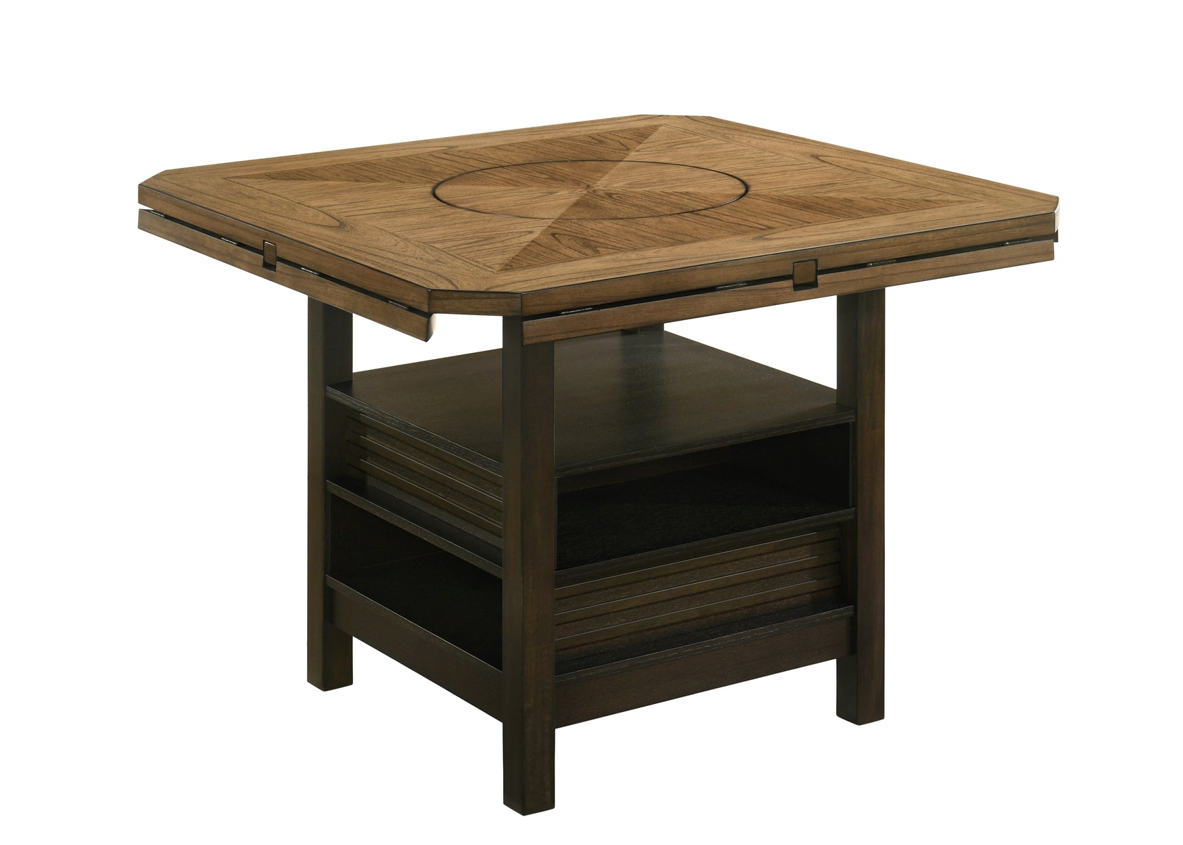 Oakly Brown Round/Square Counter Height Dining Set - Ornate Home