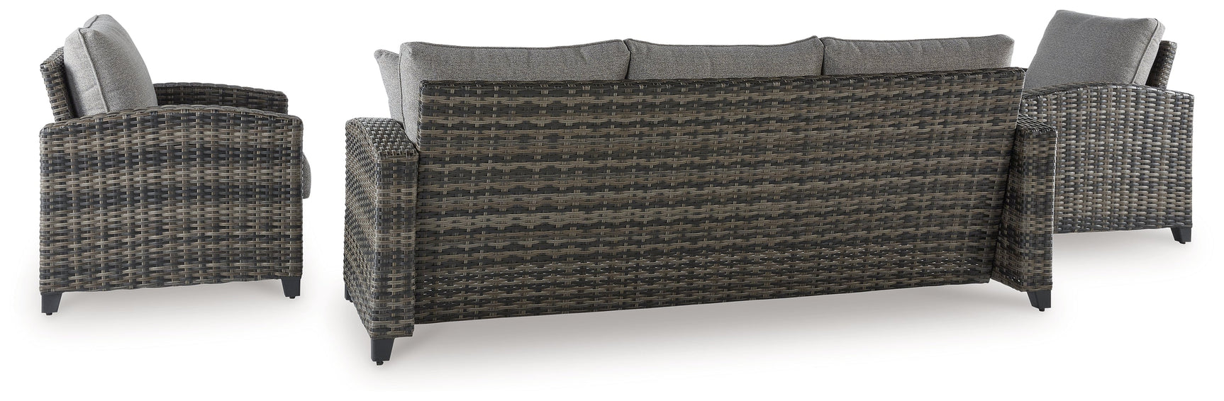 Oasis Court Gray Outdoor Seating Group (Set of 4) - Ornate Home