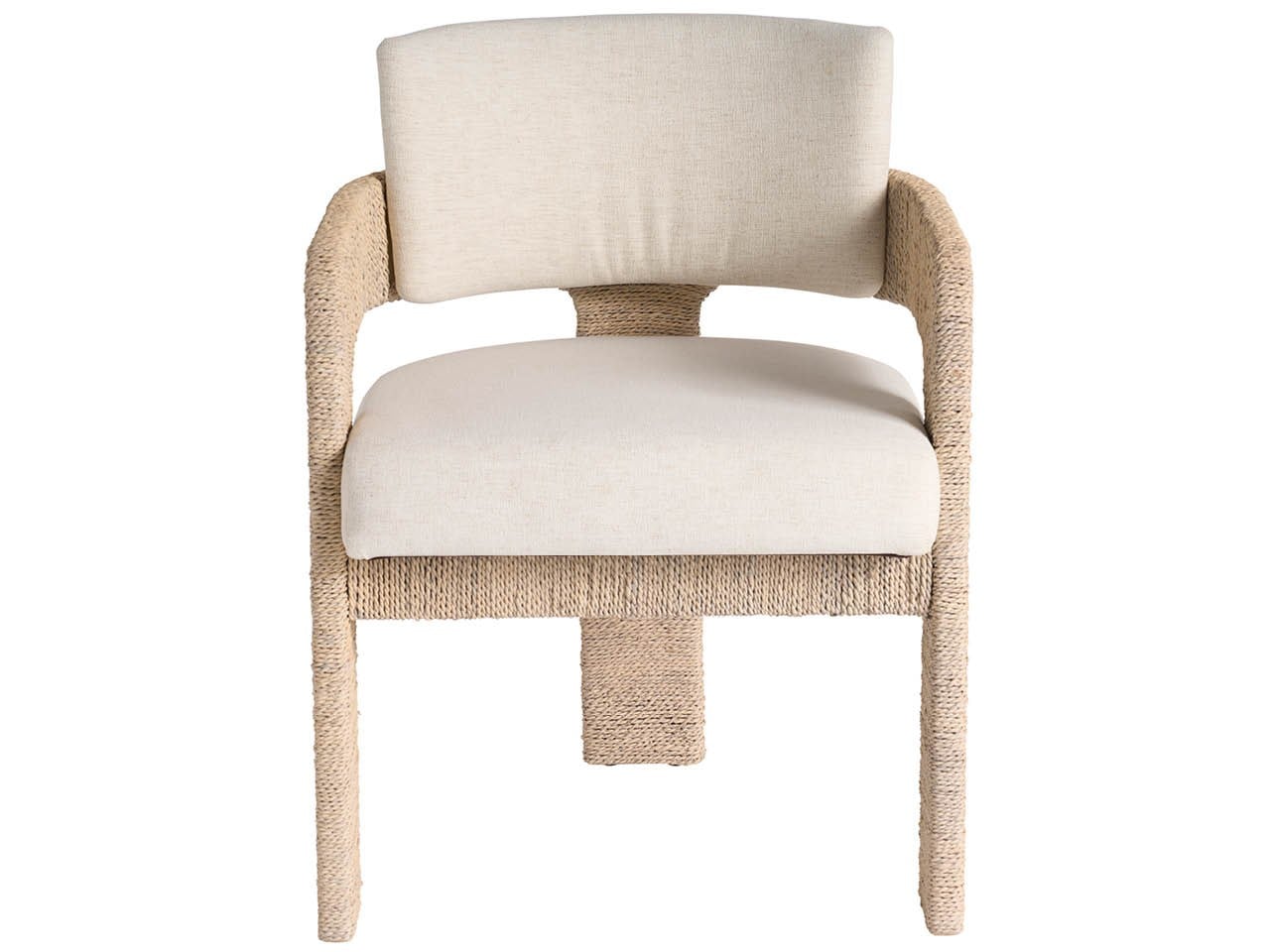Oasis Crypton Nomad Snow/Natural Abaca Arm Chair - Ornate Home