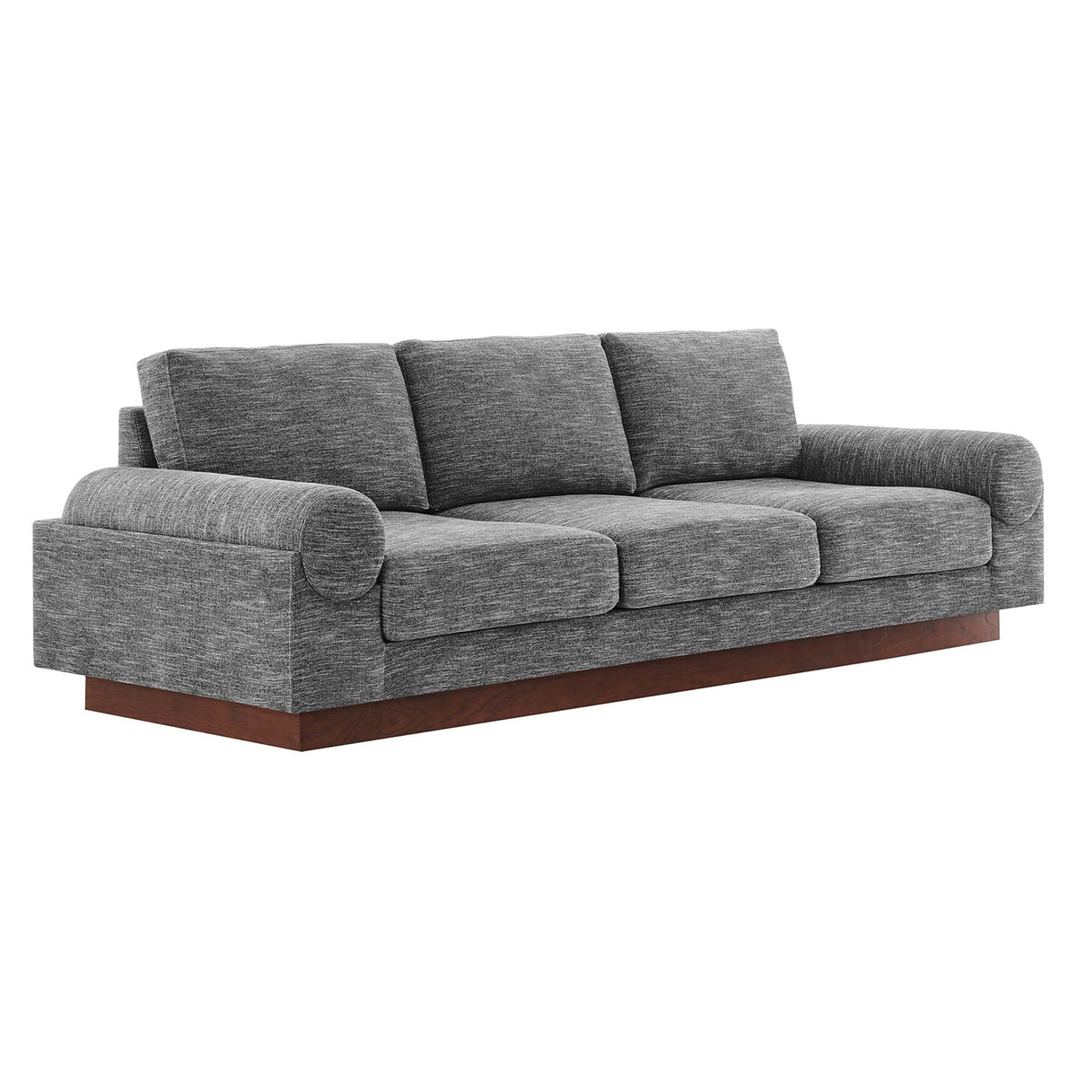 Oasis Gray Upholstered Fabric Sofa - Ornate Home