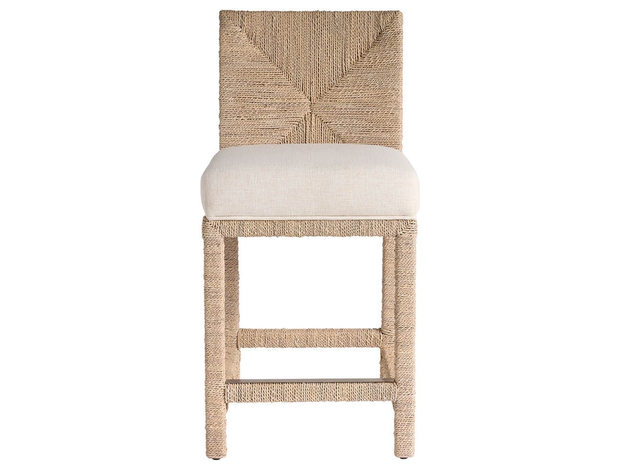Oasis Natural Abaca/Crypton Nomad Snow Counter Chair (Set of 2) - Ornate Home
