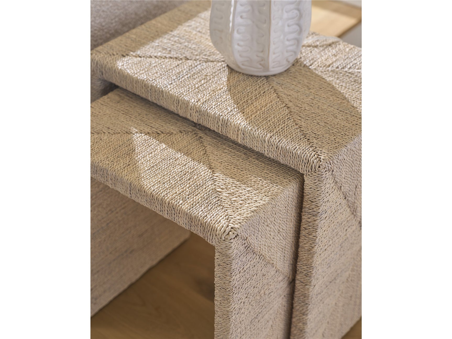Oasis Natural Abaca Nesting Tables - Ornate Home