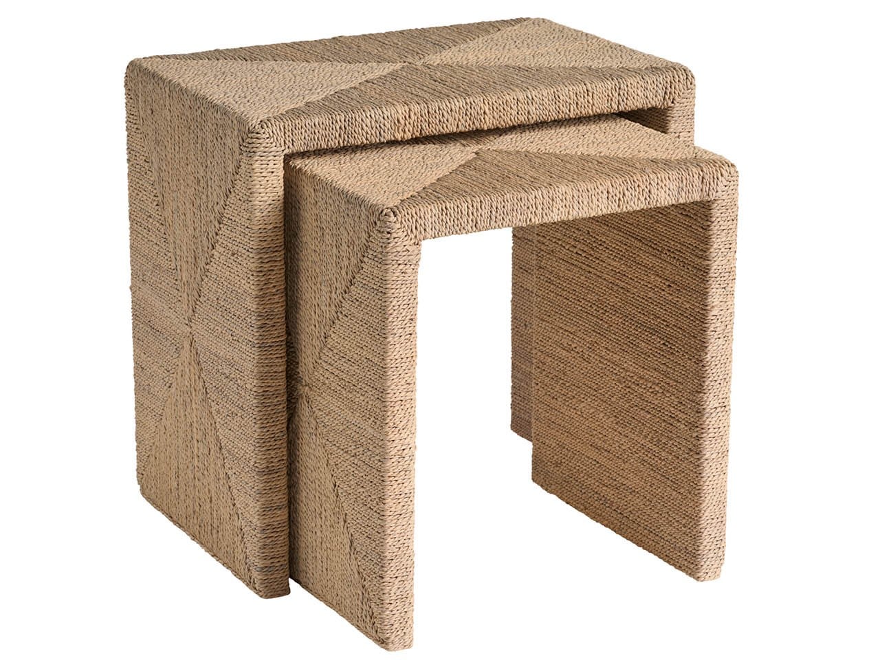 Oasis Natural Abaca Nesting Tables - Ornate Home