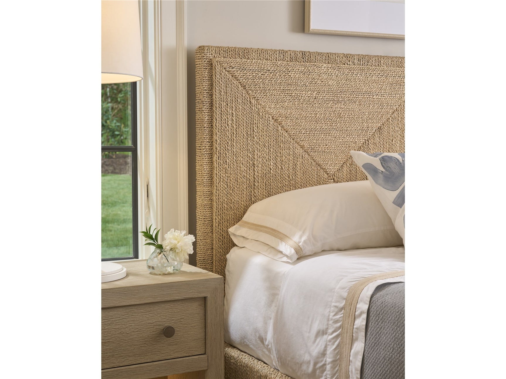 Oasis Natural Abaca Woven King Bed - Ornate Home