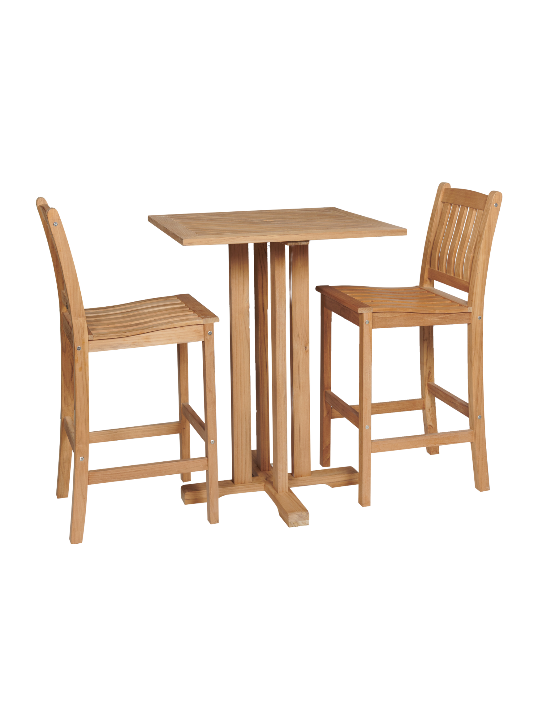 Oasis Square Teak Outdoor Bar Height Dining Table with Umbrella Hole - Ornate Home