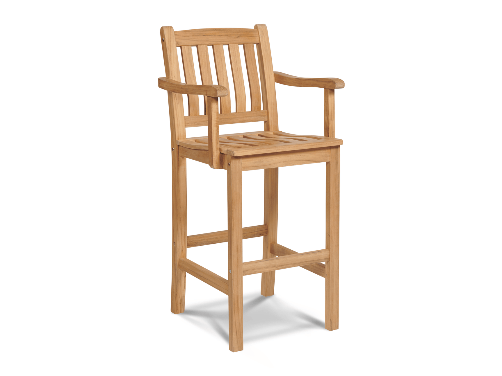 Oasis Teak Outdoor Bar Height Dining Armchair - Ornate Home