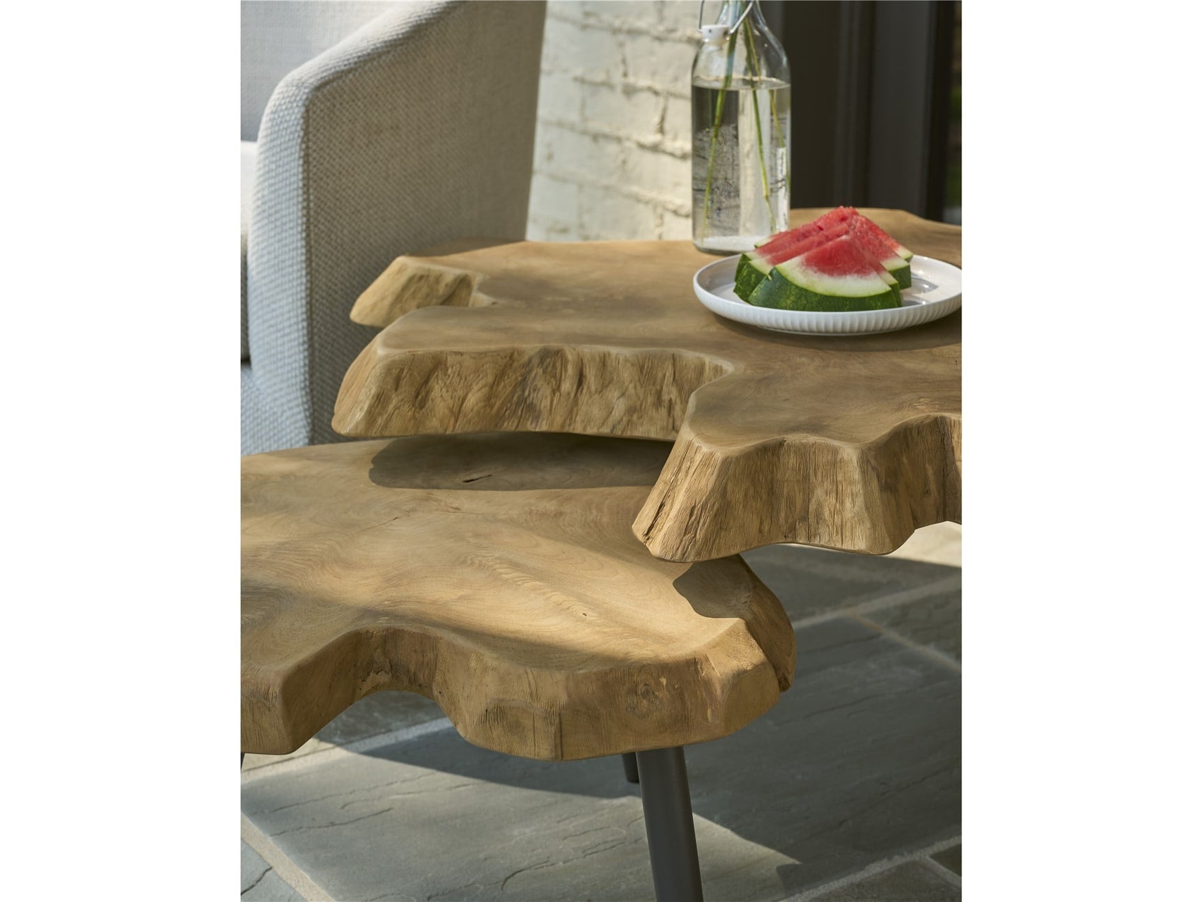Oasis Teak Shield Nesting Tables - Ornate Home