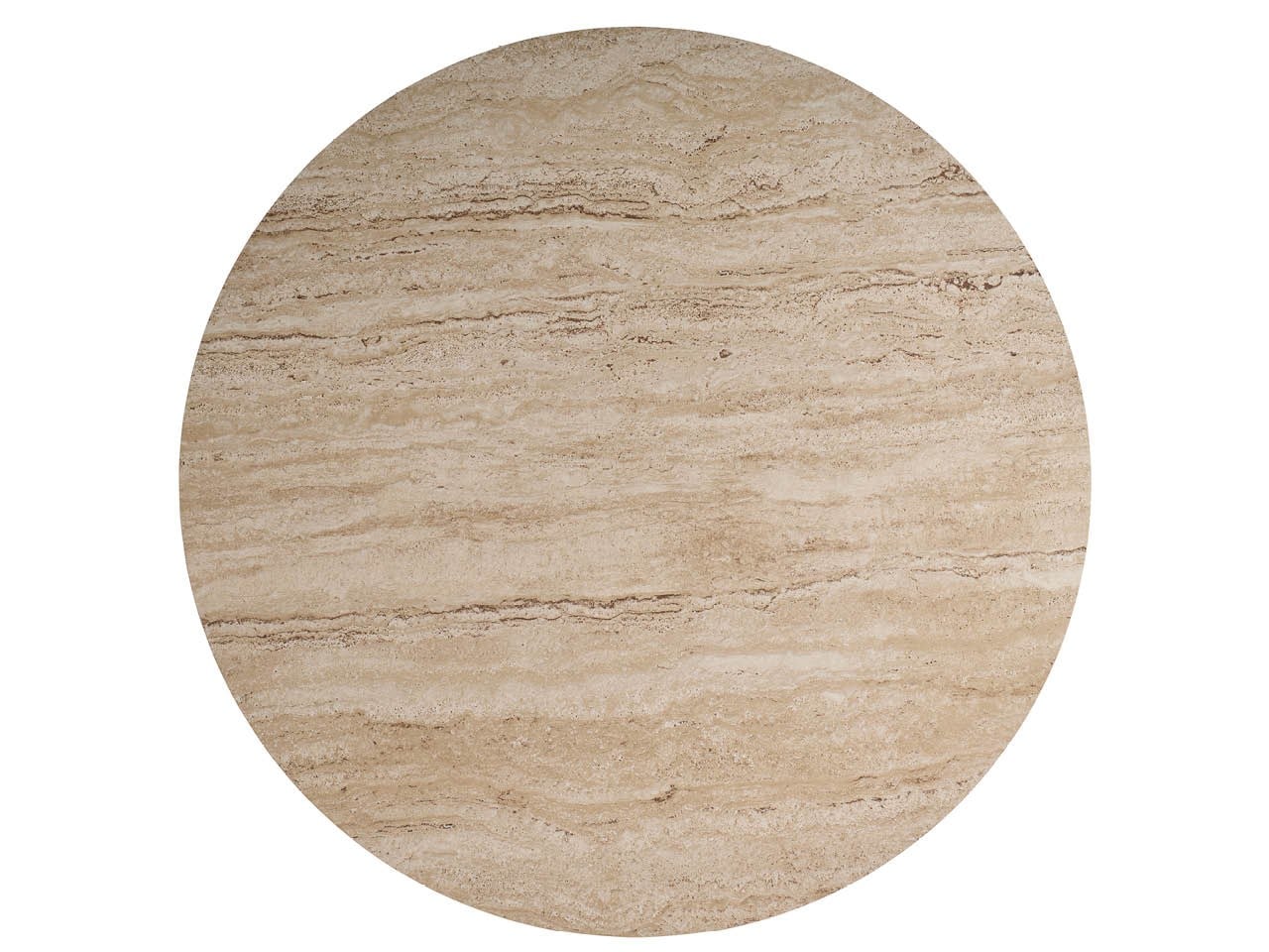 Oasis Travertine Beige/Natural Abaca Dining Table - Ornate Home