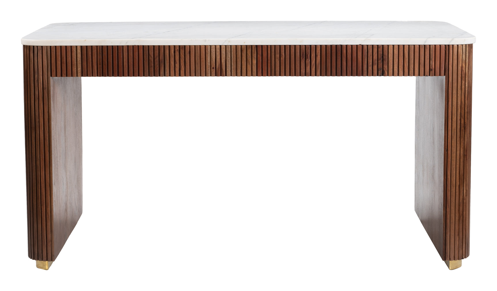 Obeah White & Walnut Desk - Ornate Home