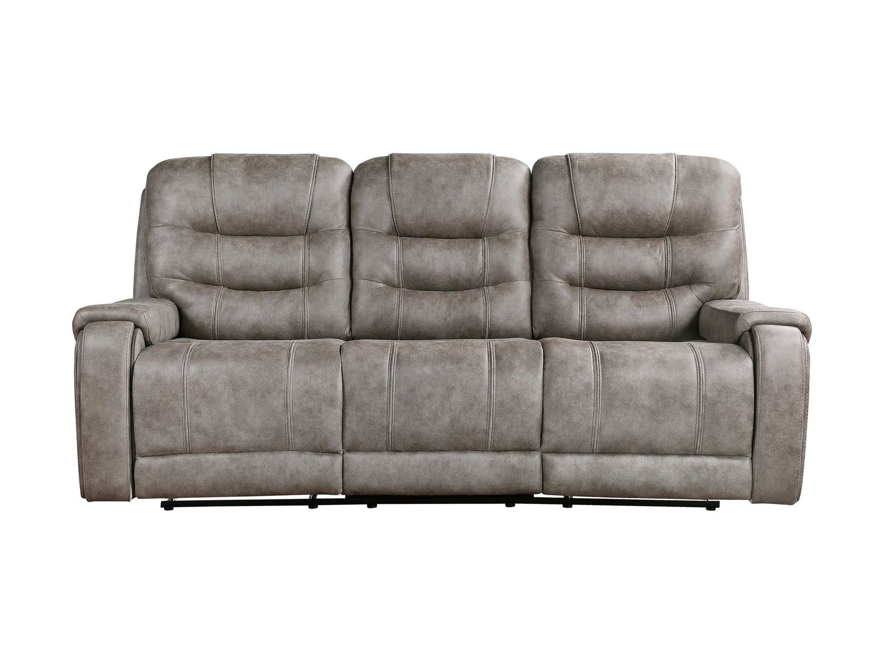 Oberon Brown Double Reclining Sofa - Ornate Home