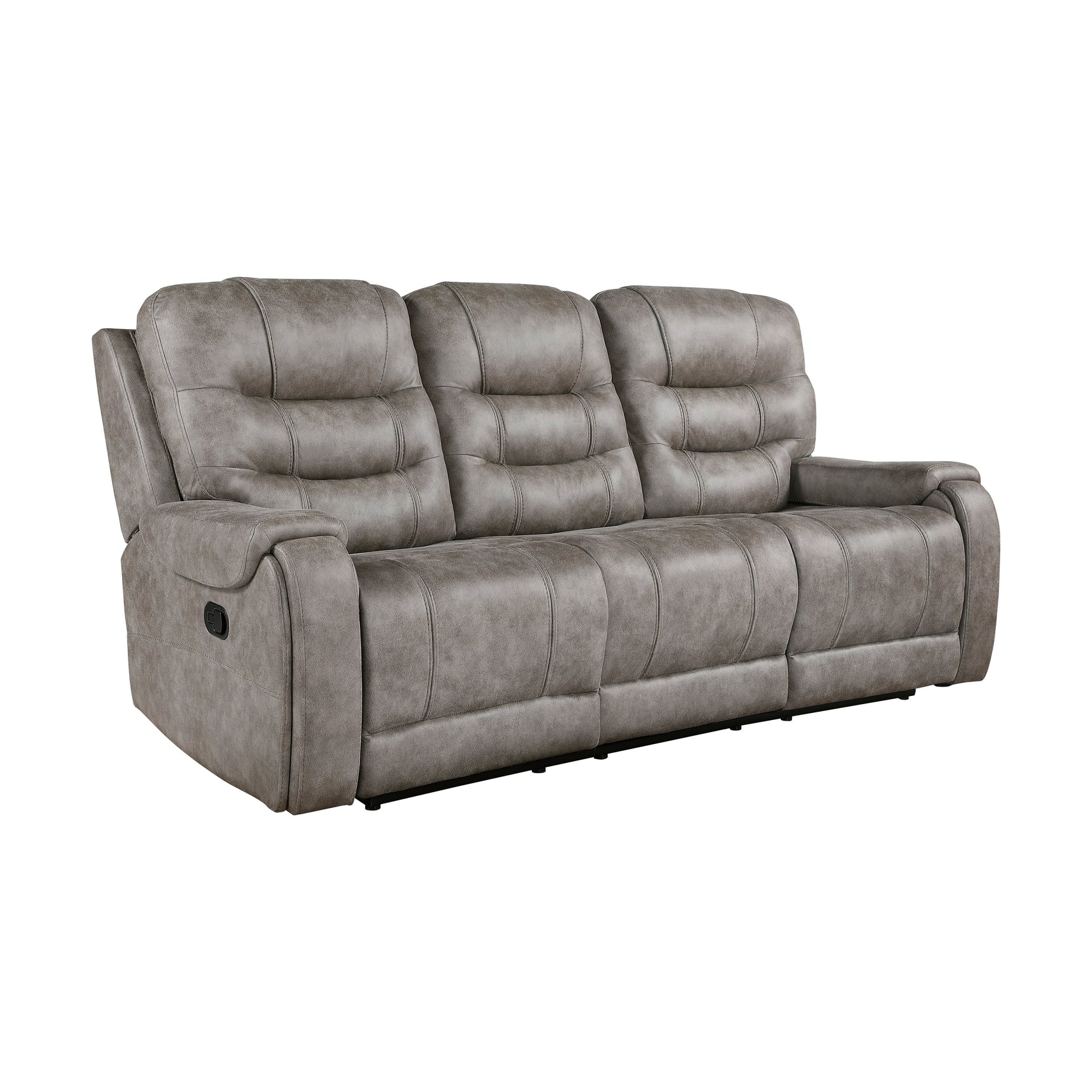 Oberon Brown Double Reclining Sofa - Ornate Home